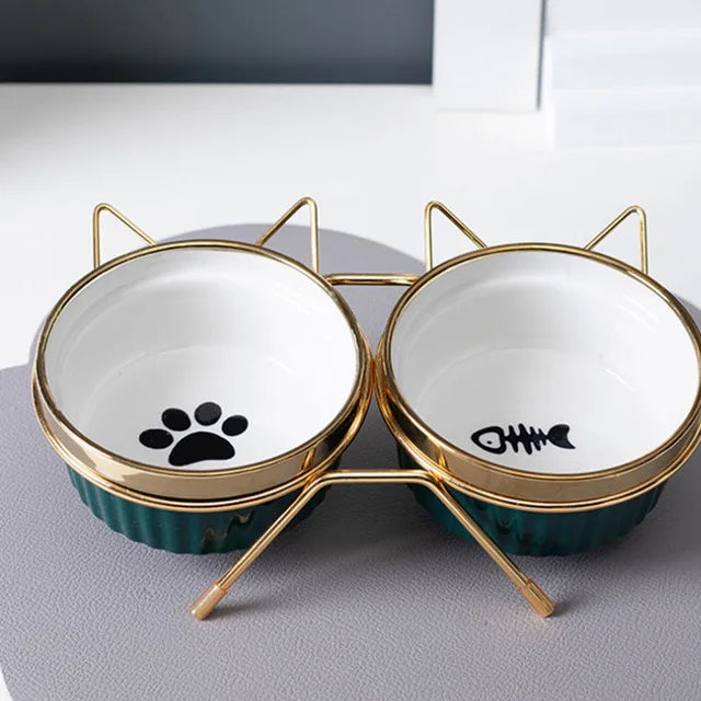 Charm Paws Elevated Feast Station bowl Luxe Pet Store Green 