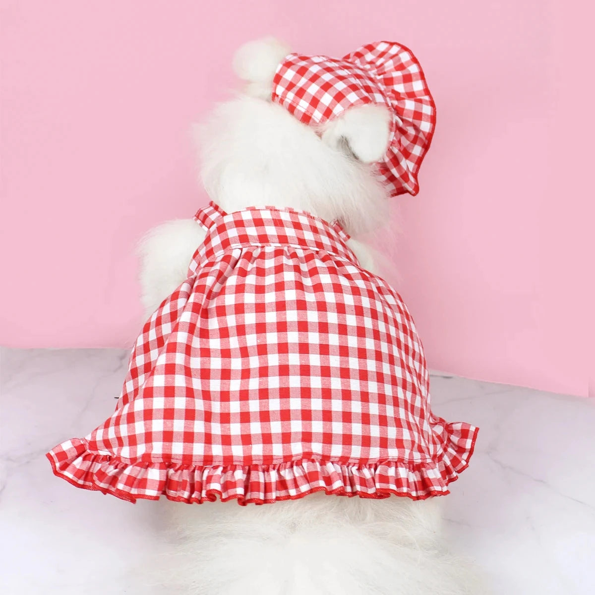 Pet Dress Cute Skirt Spring & Summer Cat and Dog Clothes For Small Medium Large Dog Poodle Chihuahua Teddy Red Plaid Costumes Luxe Pet Store | Tiny. Pure. Love. 