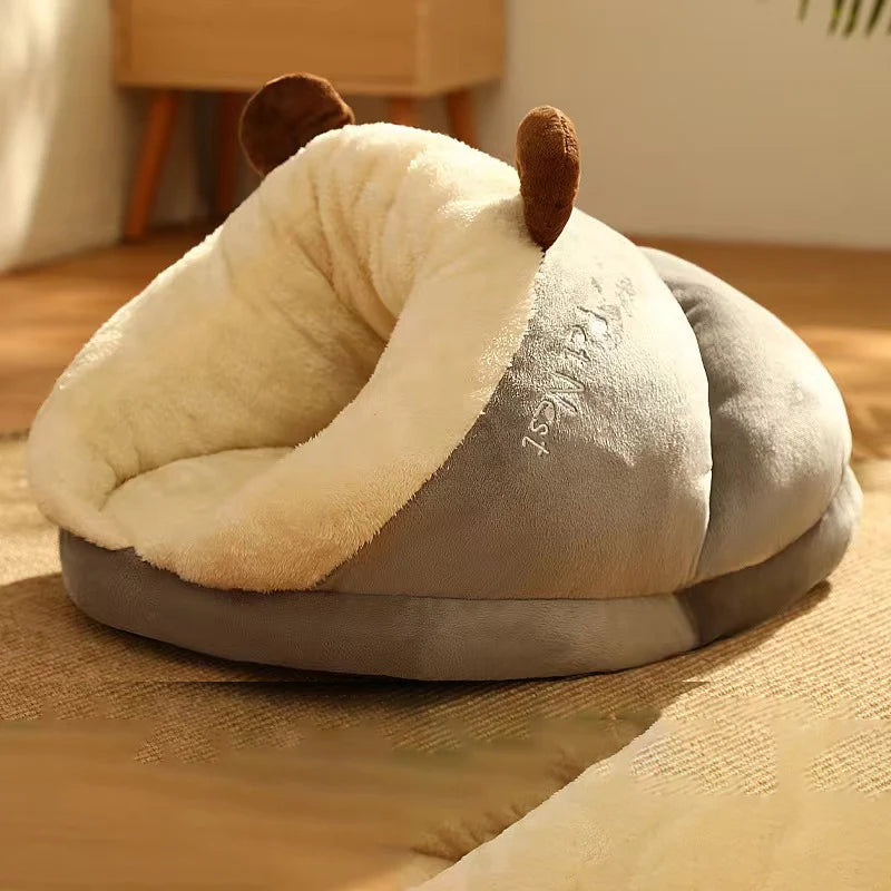 Cozy Ear Retreat Dog Bed Luxe Pet Store Grey S 