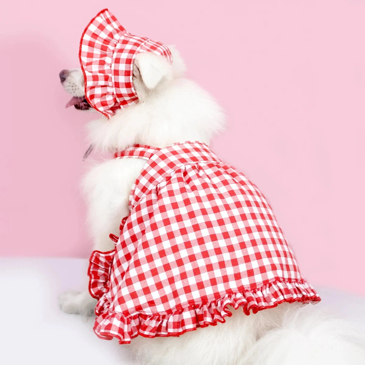 Pet Dress Cute Skirt Spring & Summer Cat and Dog Clothes For Small Medium Large Dog Poodle Chihuahua Teddy Red Plaid Costumes Luxe Pet Store | Tiny. Pure. Love. 