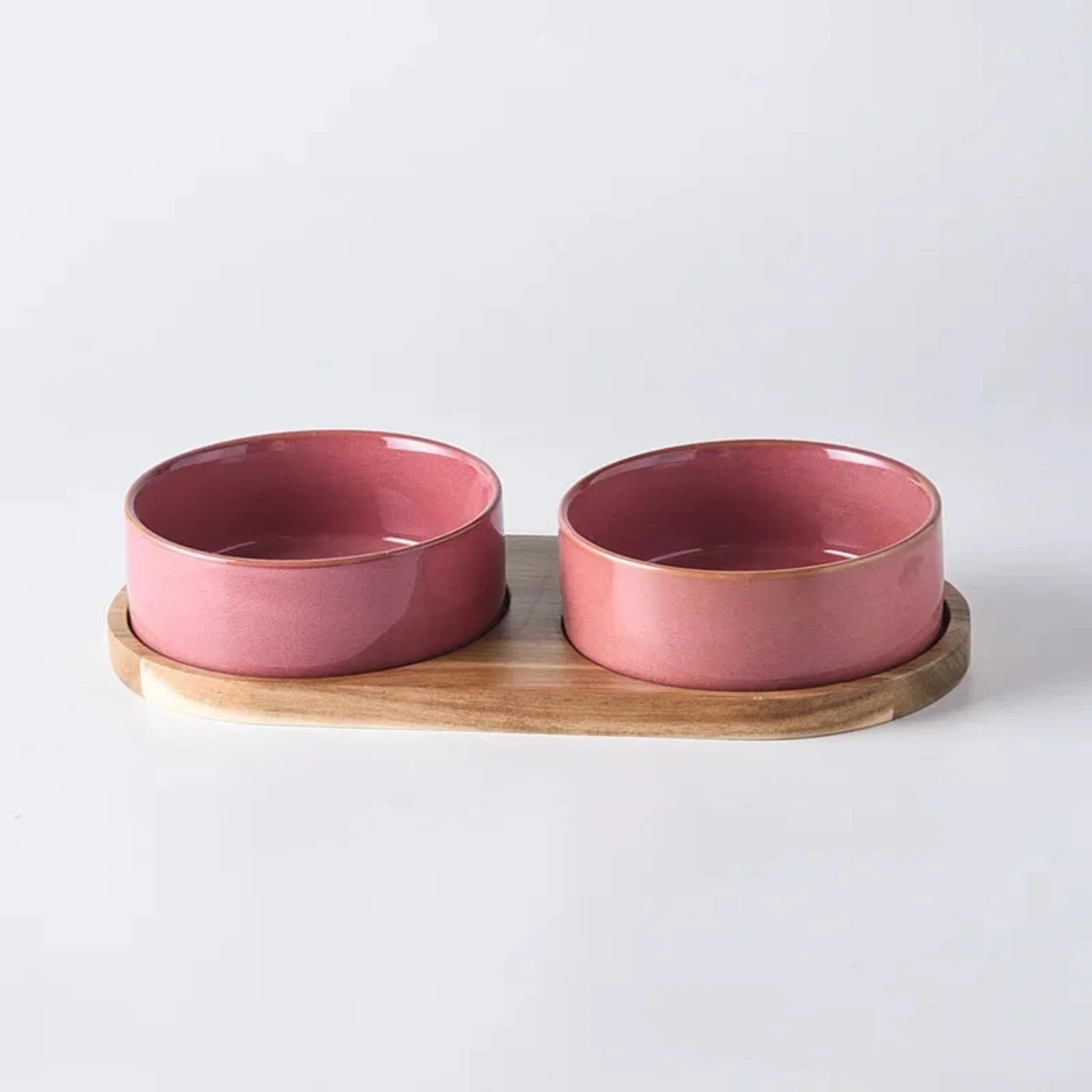 Modern Pet Dining Bowl Luxe Pet Store | Tiny. Pure. Love. Double Bowl Set Pink 400ml