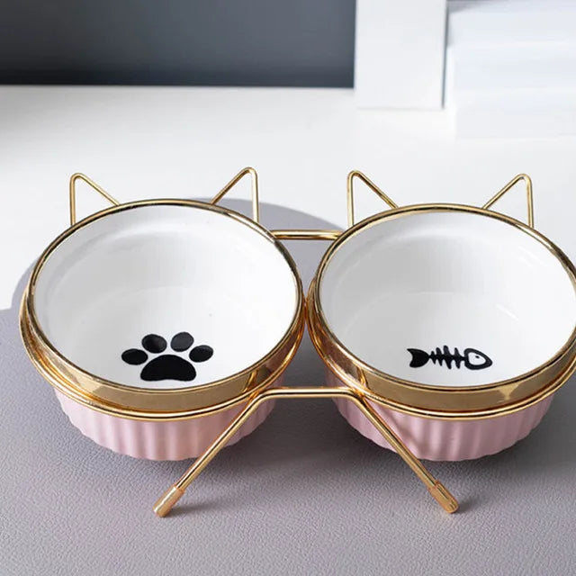 Charm Paws Elevated Feast Station bowl Luxe Pet Store Pink 