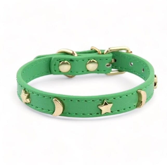 Star Moon Pet Collar Pet Collar USAdrop Green XS 