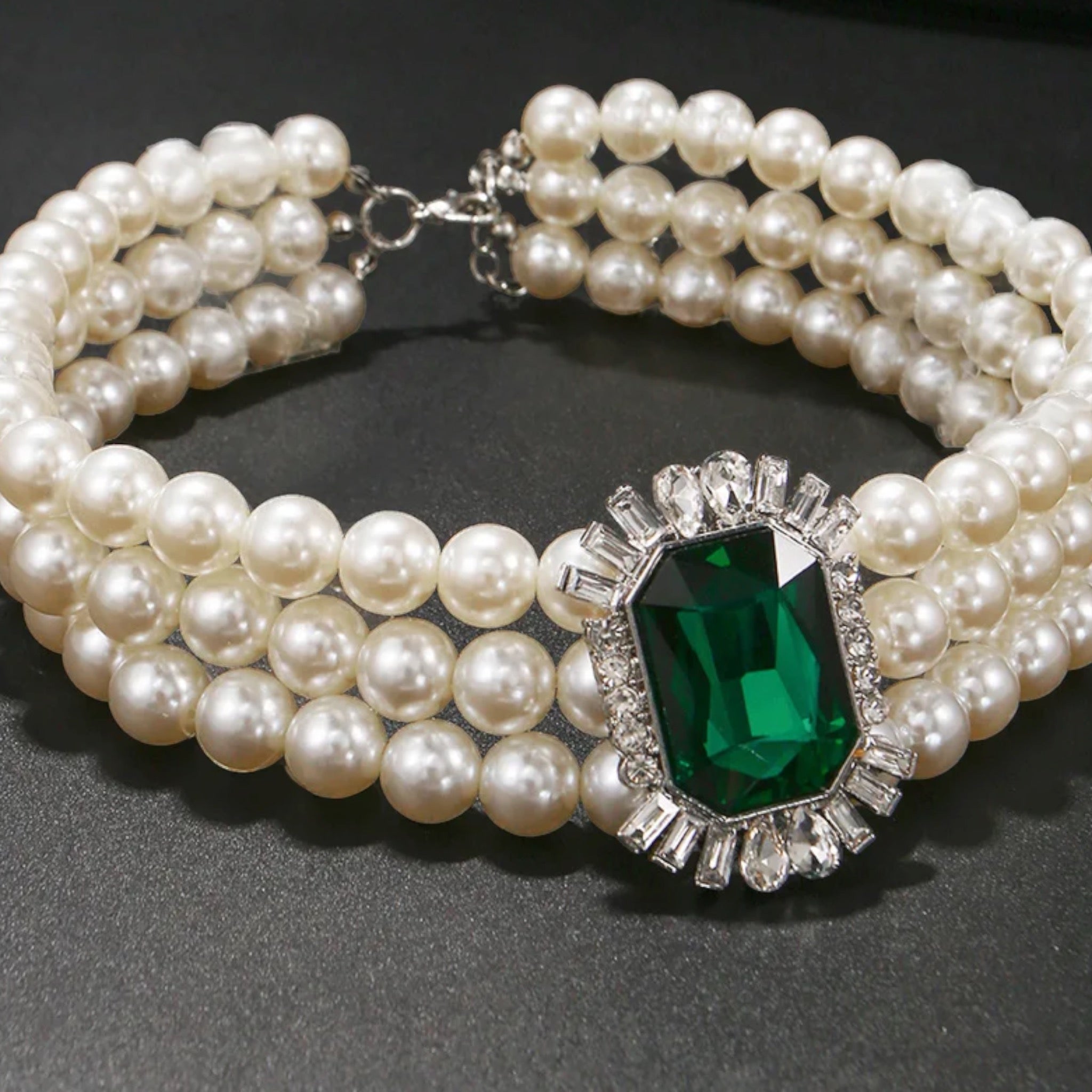 Diamond Pearl Pet Necklace