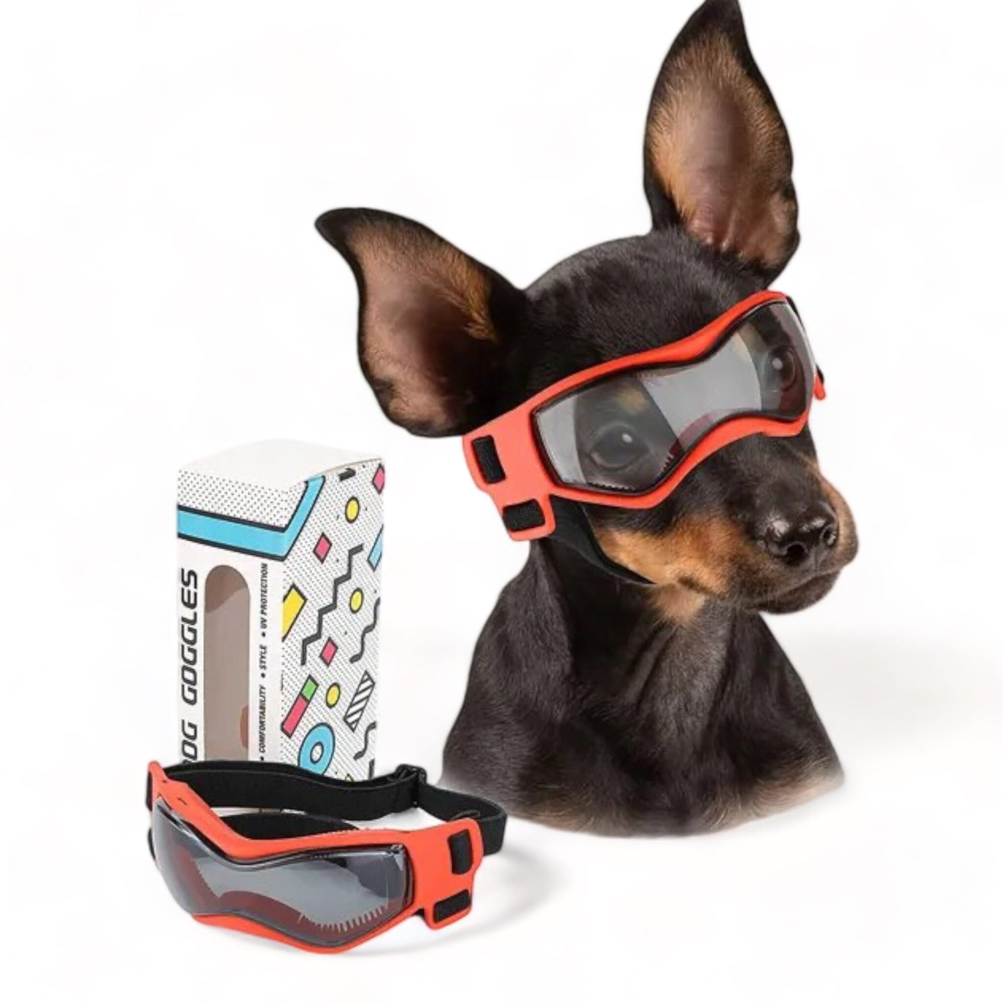 Posh Pup Goggles Dog Toy USAdrop Orange 