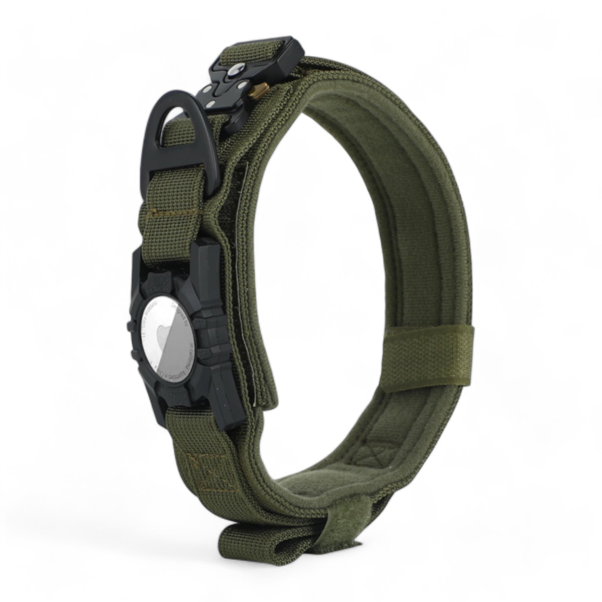 Military Air Tag Collar Dog Tracking Collars Luxe Pet Store Green M 