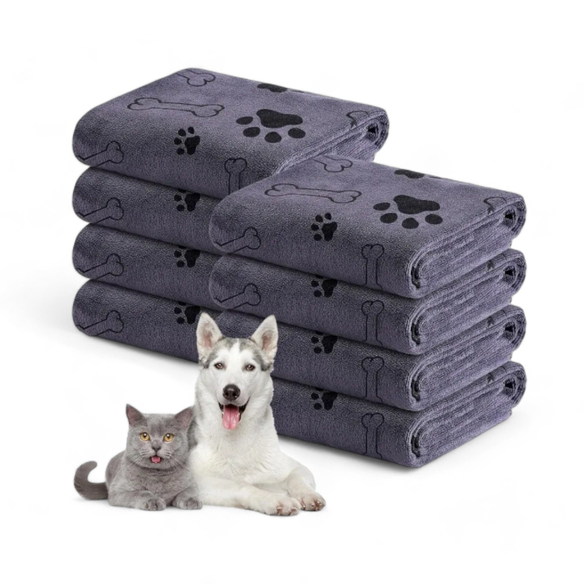 Quick-Drying Pet Towel Pet Towel Luxe Pet Store Grey 