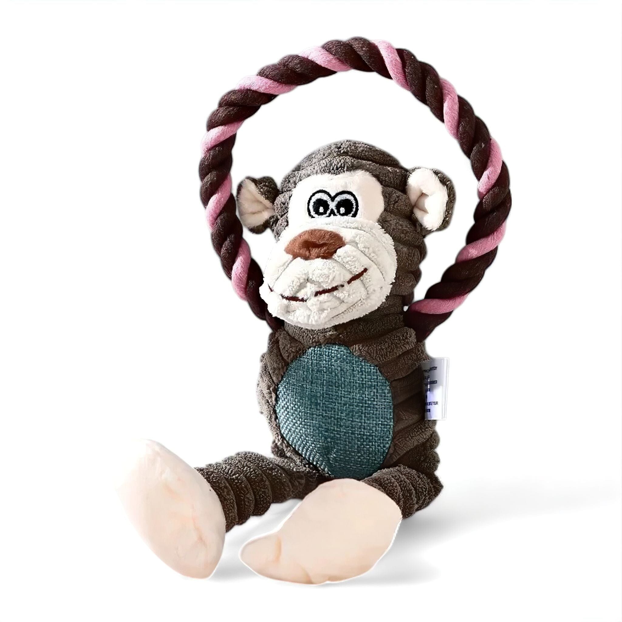 Squeaky Tug Toy Luxe Pet Store Monkey 