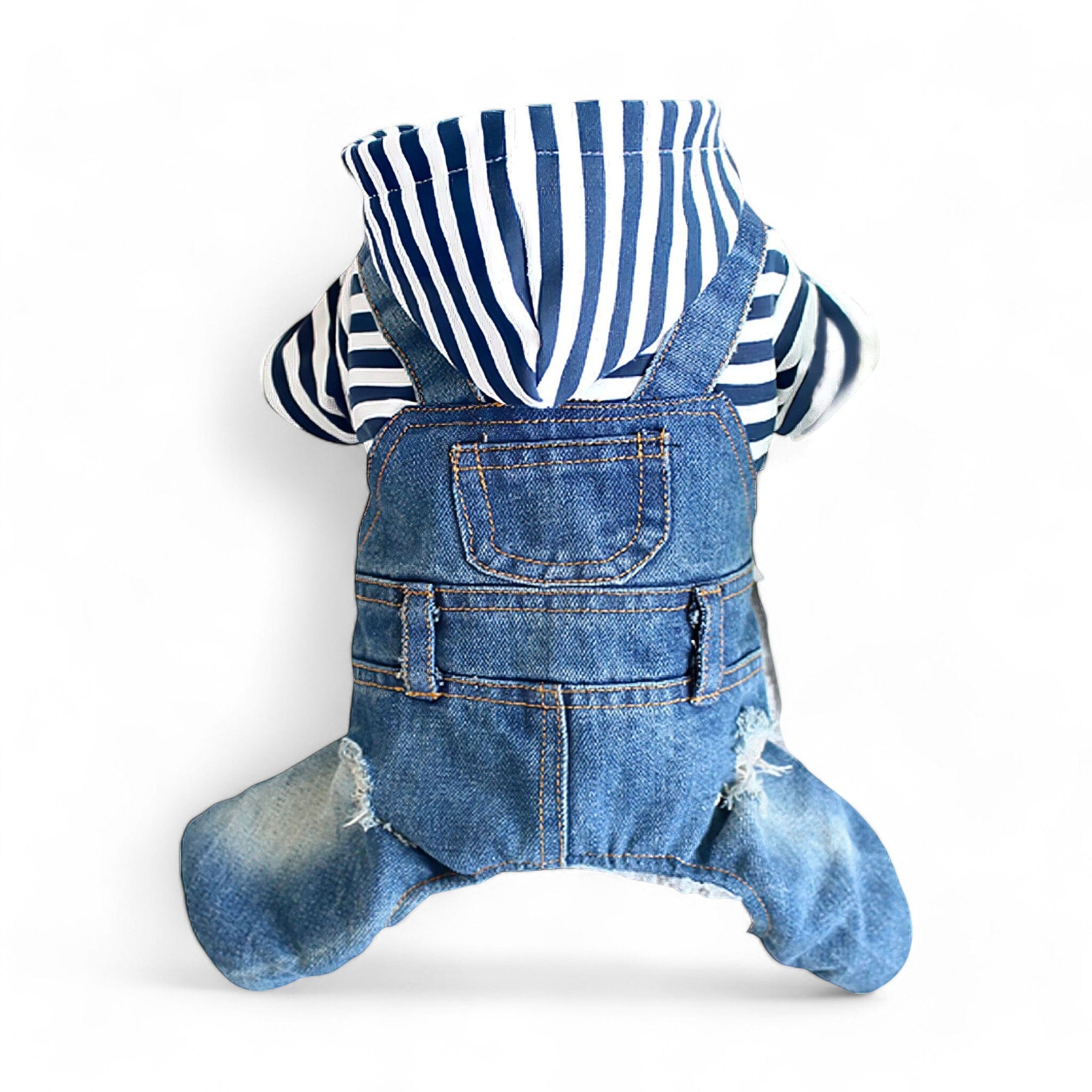 Denim Jumpsuit Luxe Pet Store Blue XS 