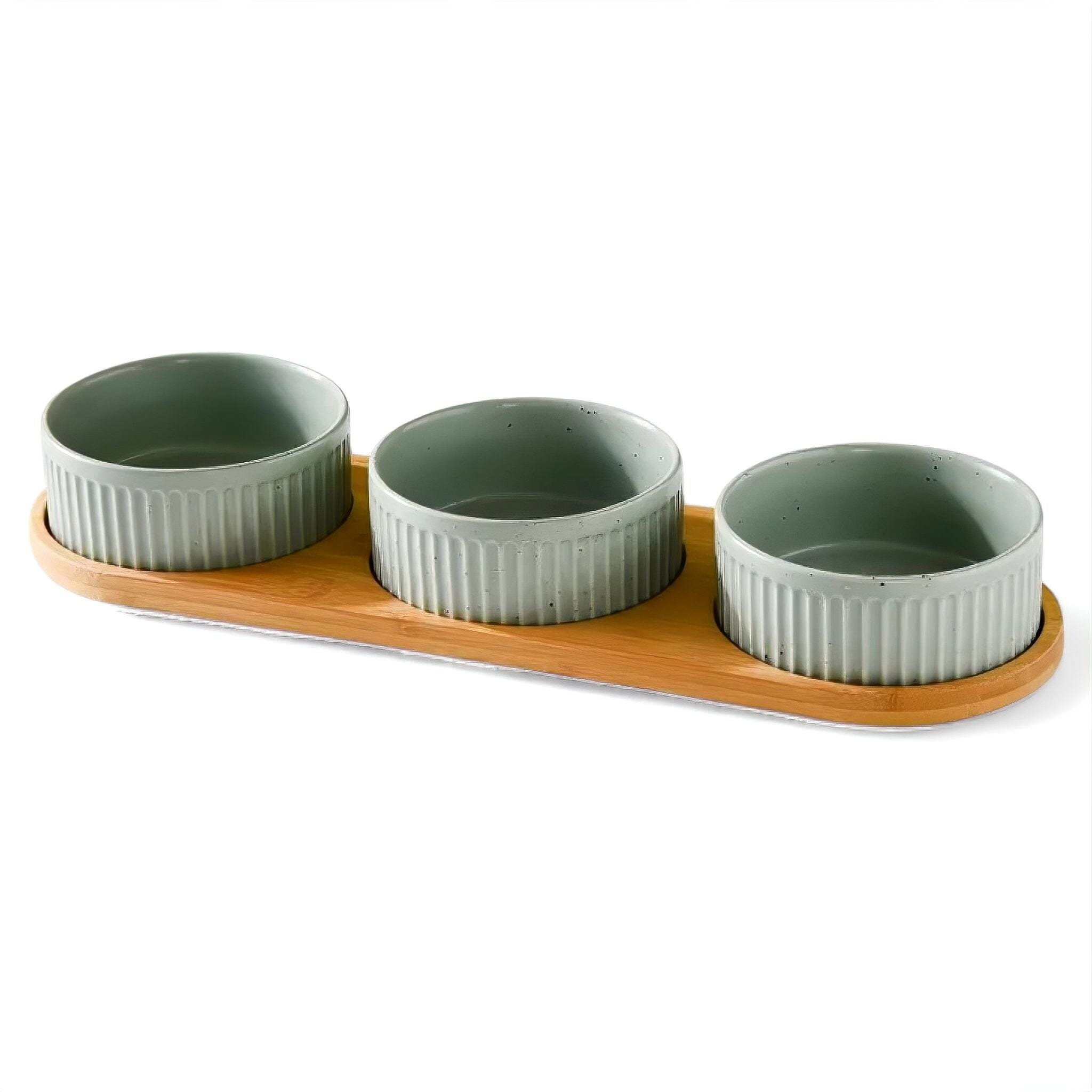 Happy Snack Bowls Luxe Pet Store | Tiny. Pure. Love. Three Bowl Set Green 