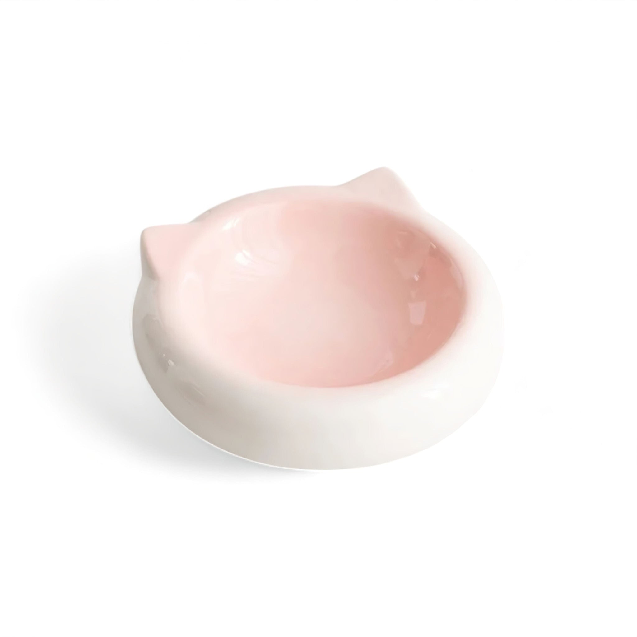 Kitty Ear Bowl Luxe Pet Store | Tiny. Pure. Love. White + Pink 