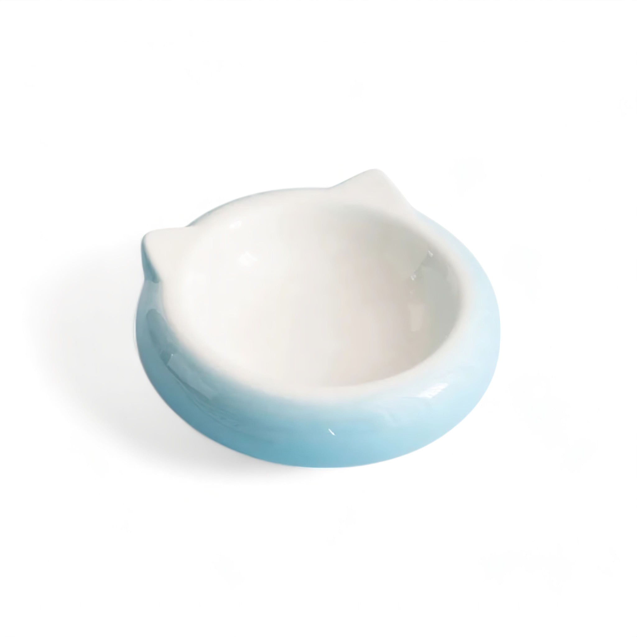 Kitty Ear Bowl Luxe Pet Store | Tiny. Pure. Love. Blue + White 