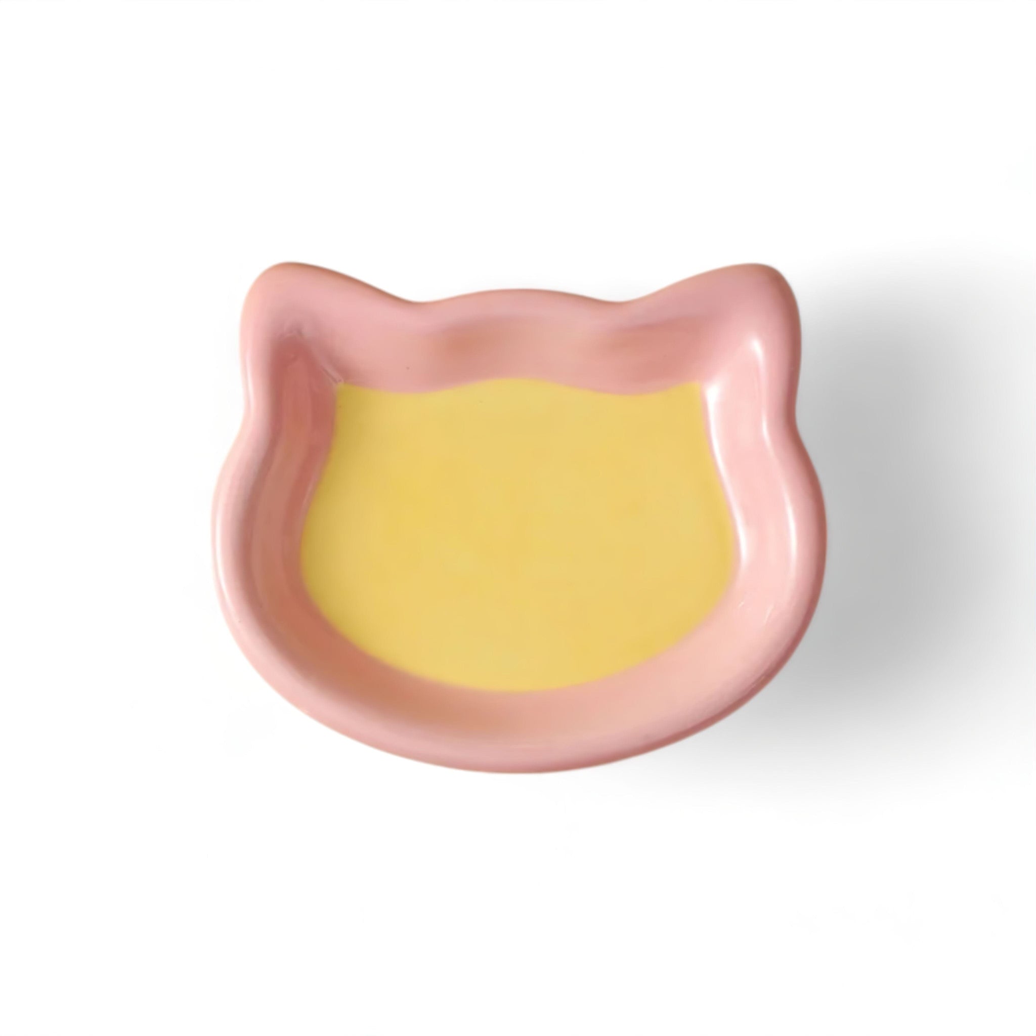 Cute Feast Bowl Luxe Pet Store | Tiny. Pure. Love. Pink + Yellow Cat S