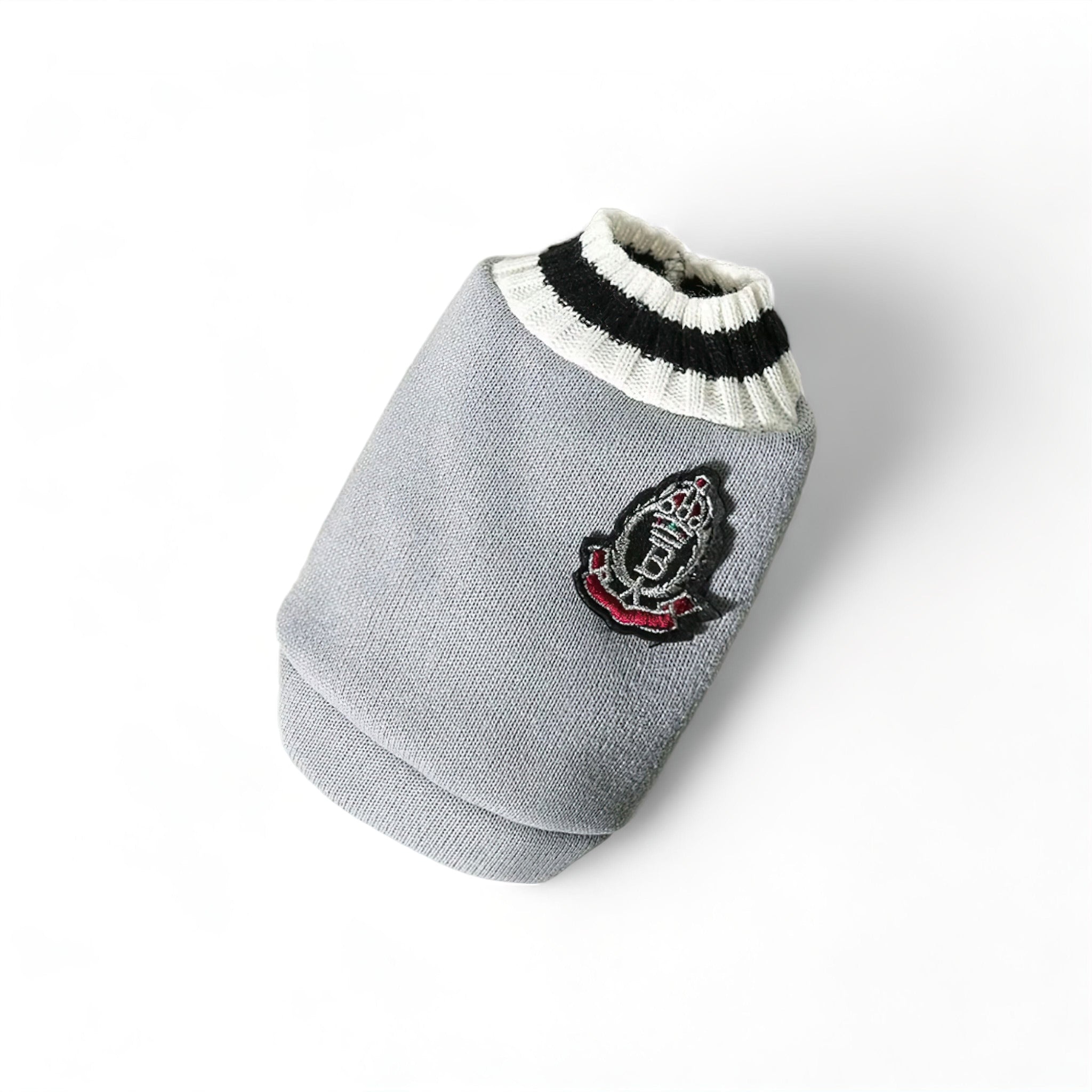 Knit Pet Outfit Luxe Pet Store | Tiny. Pure. Love. Grey XS 