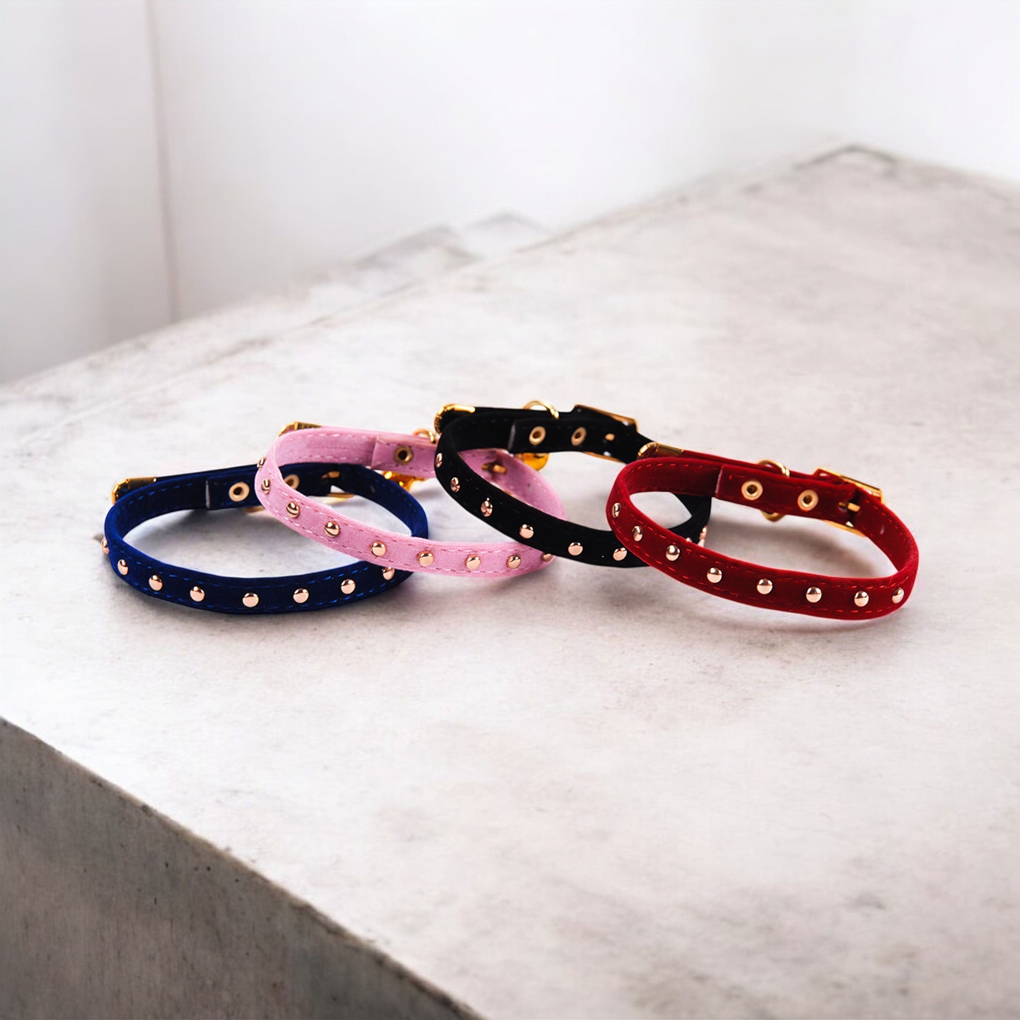 Studded Cat + Dog Collar Collar Luxe Pet Store 