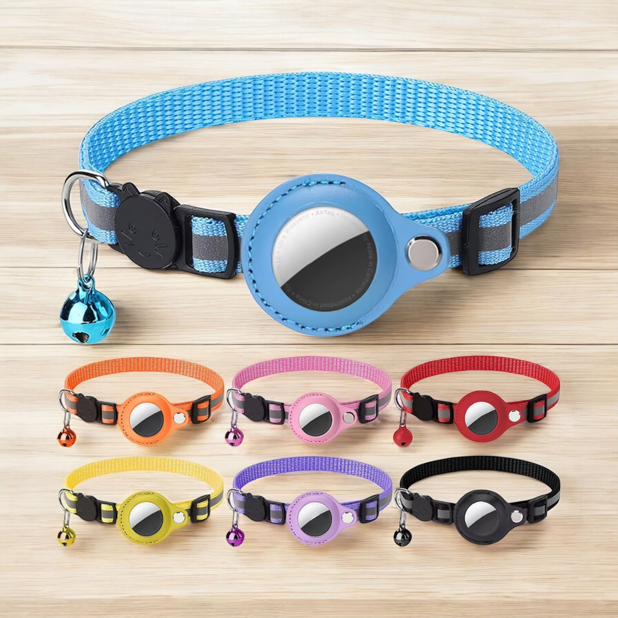 Pet Collar + AirTag Holder Cat Airtag Collar Luxe Pet Store 