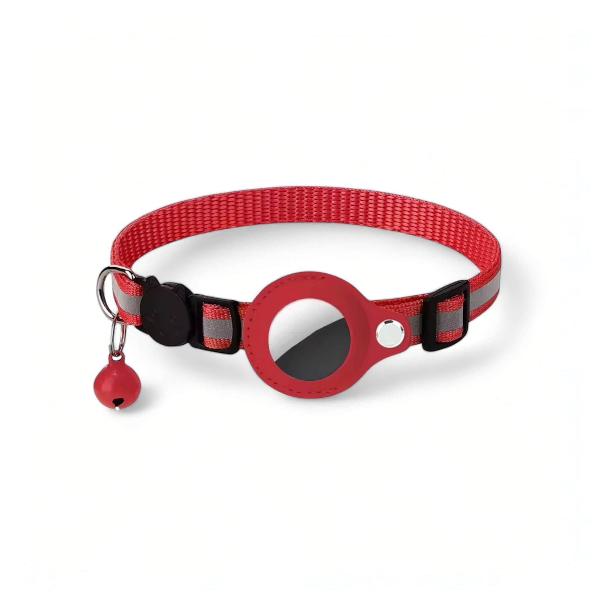 Pet Collar + AirTag Holder Cat Airtag Collar Luxe Pet Store Red 