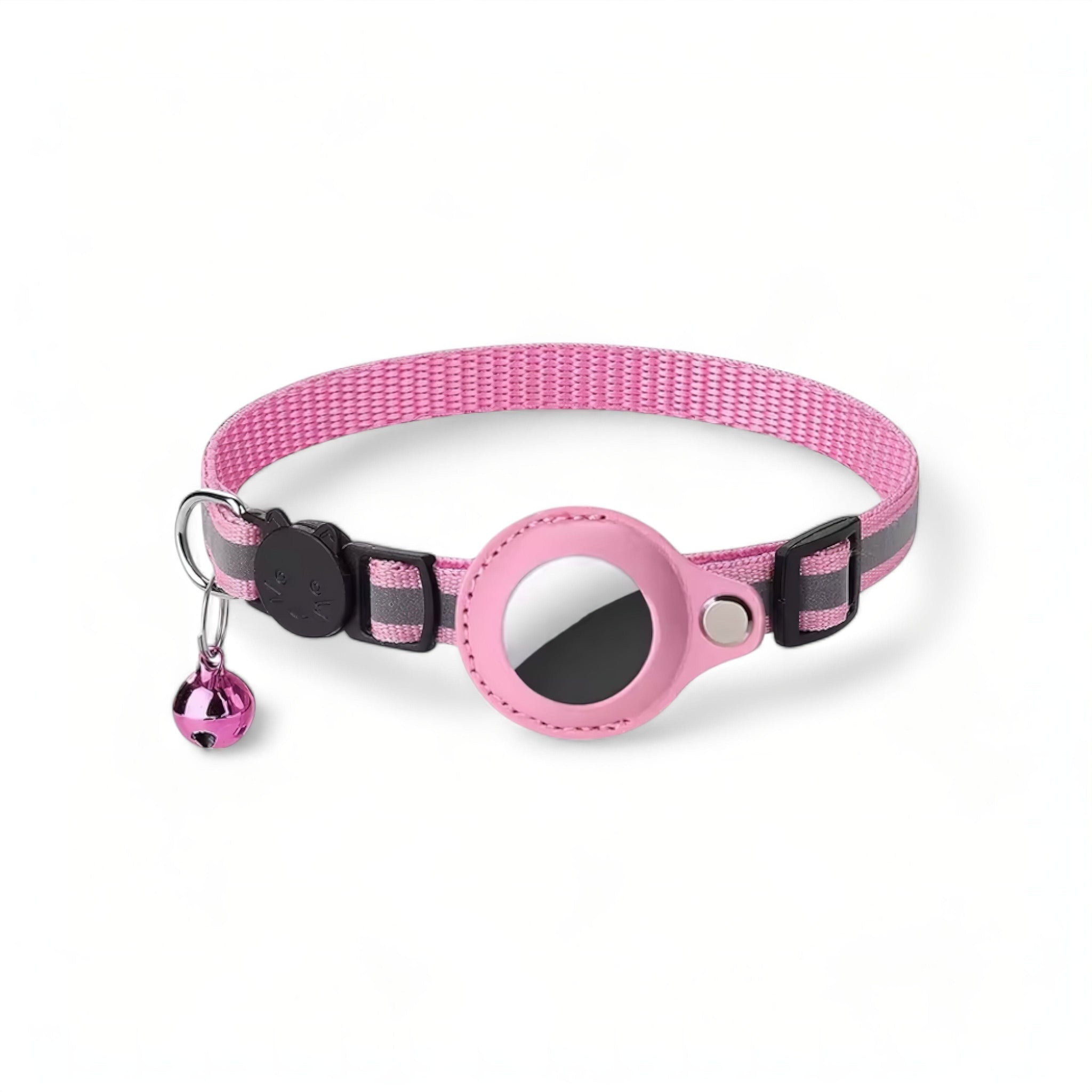 Pet Collar + AirTag Holder Cat Airtag Collar Luxe Pet Store Pink 