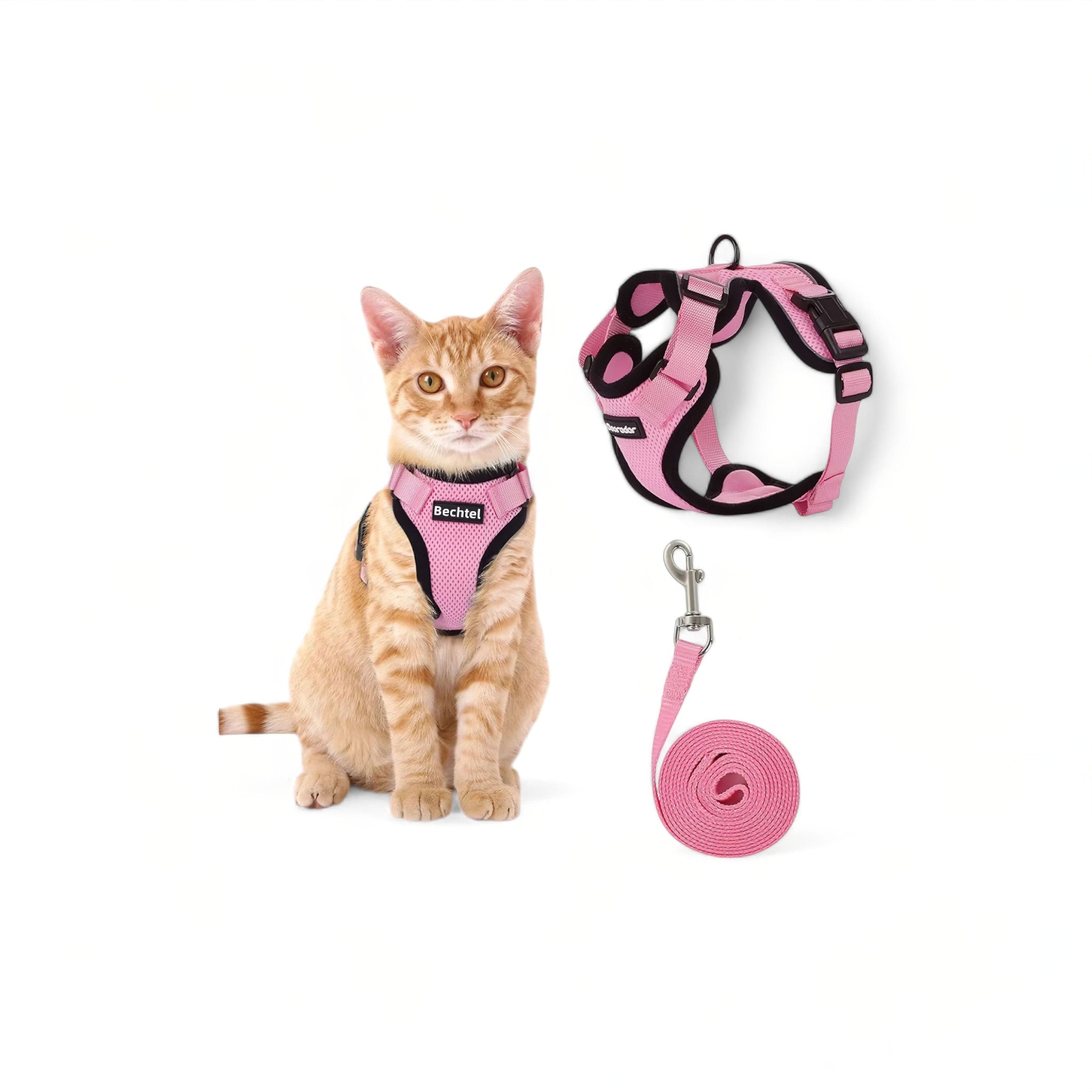 Soft Mesh Pet Harness Soft Cat Harness Luxe Pet Store Pink XS 