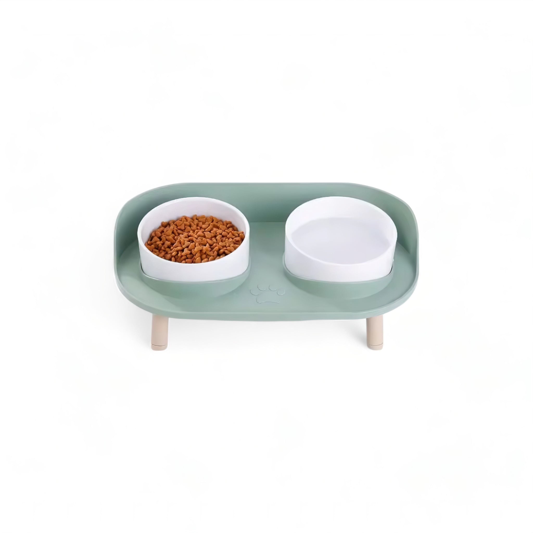 Paw Duo Bowl (JS) Luxe Pet Store | Tiny. Pure. Love. Green 