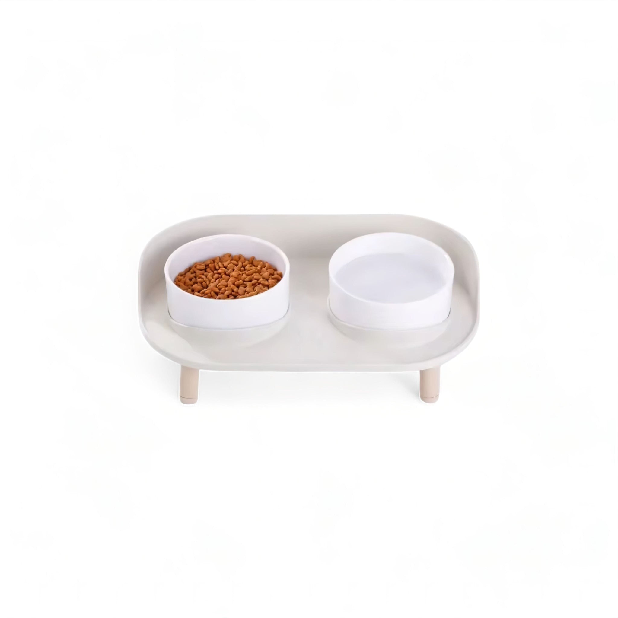 Paw Duo Bowl (JS) Luxe Pet Store | Tiny. Pure. Love. White 