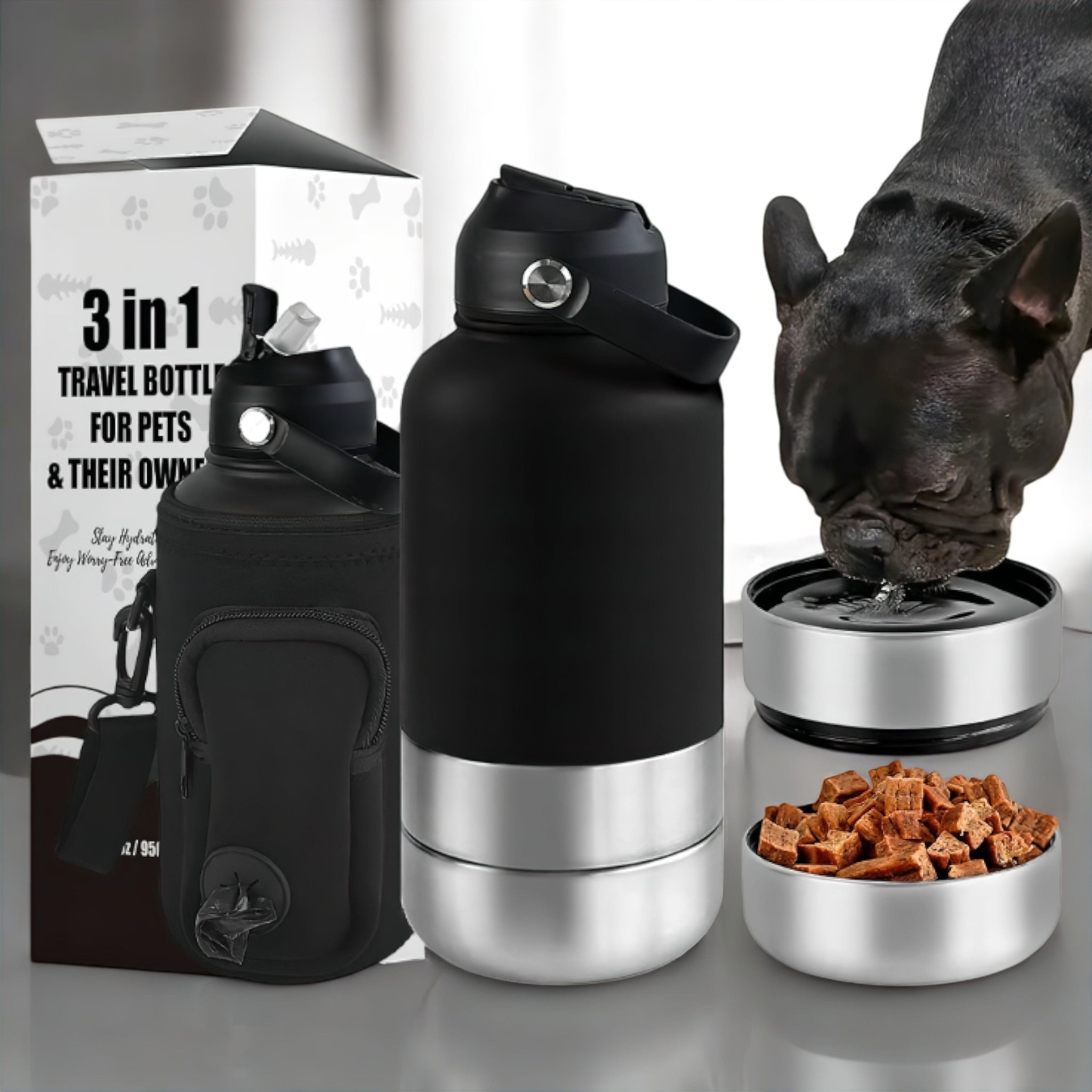 Pup Travel Bottle (JS) limited display image available Luxe Pet Store | Tiny. Pure. Love. 