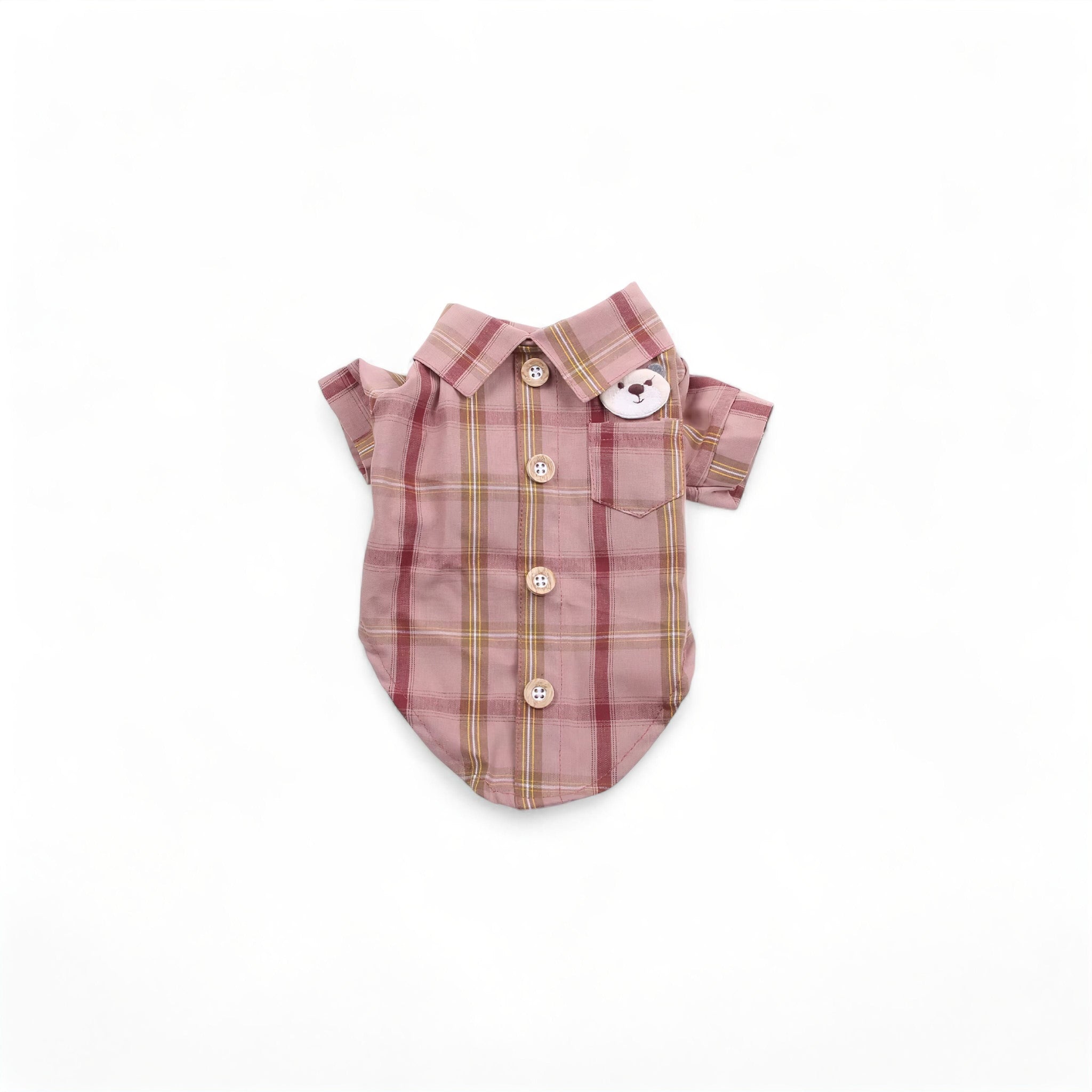 Plaid Pet Shirt Luxe Pet Store | Tiny. Pure. Love. Pink XS 