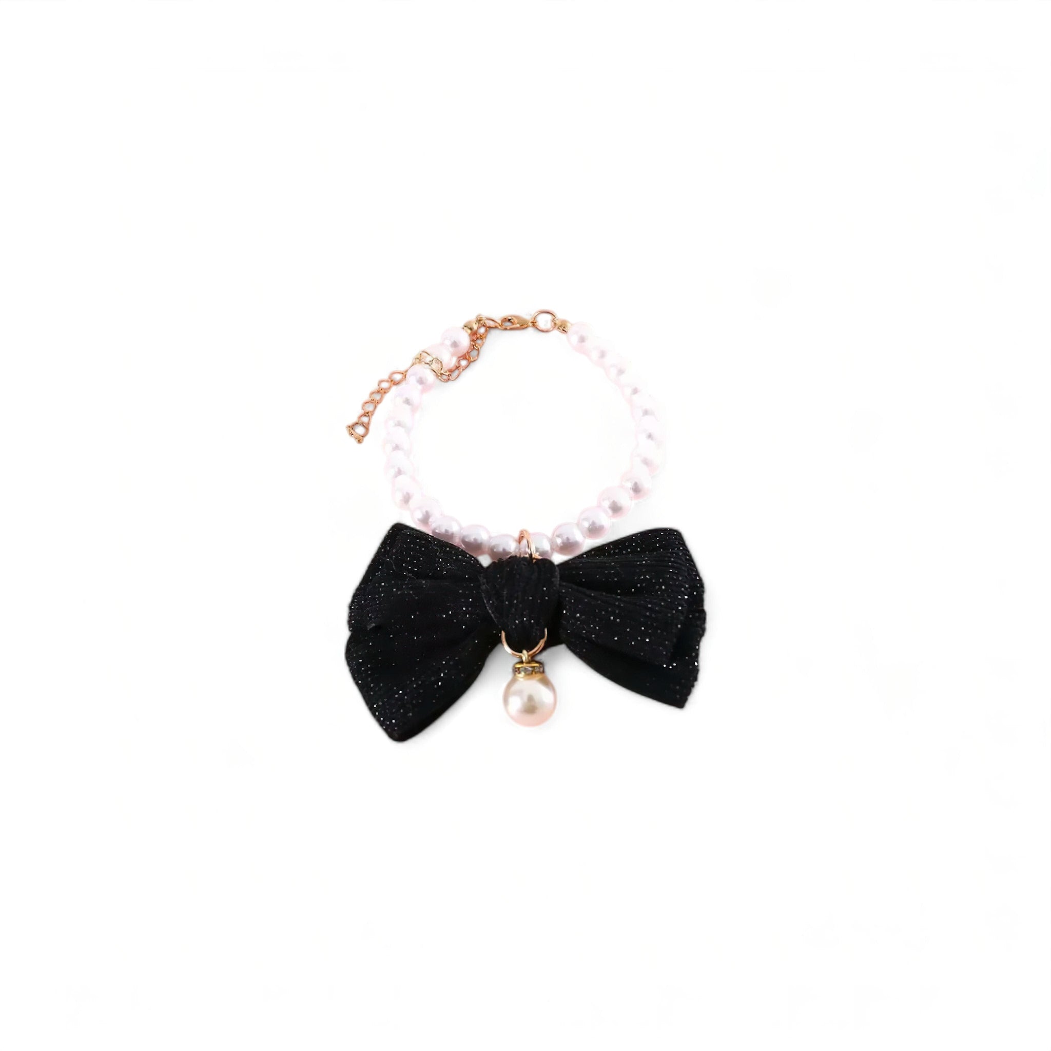 Pearl Pet Collar Luxe Pet Store | Tiny. Pure. Love. Black XS 