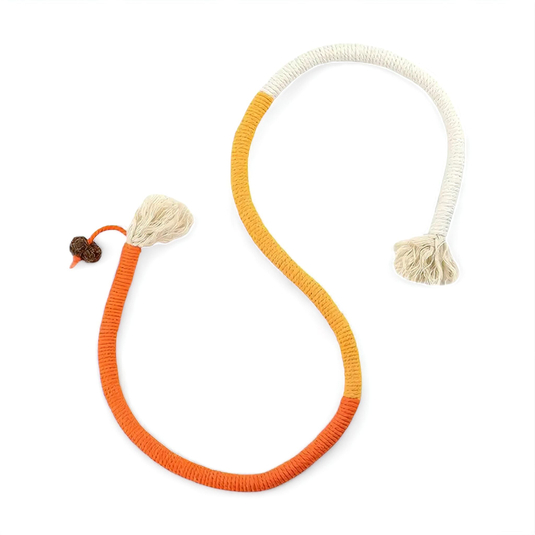 Kitty Rope Cat Toy Luxe Pet Store Orange + Yellow + White 60cm 