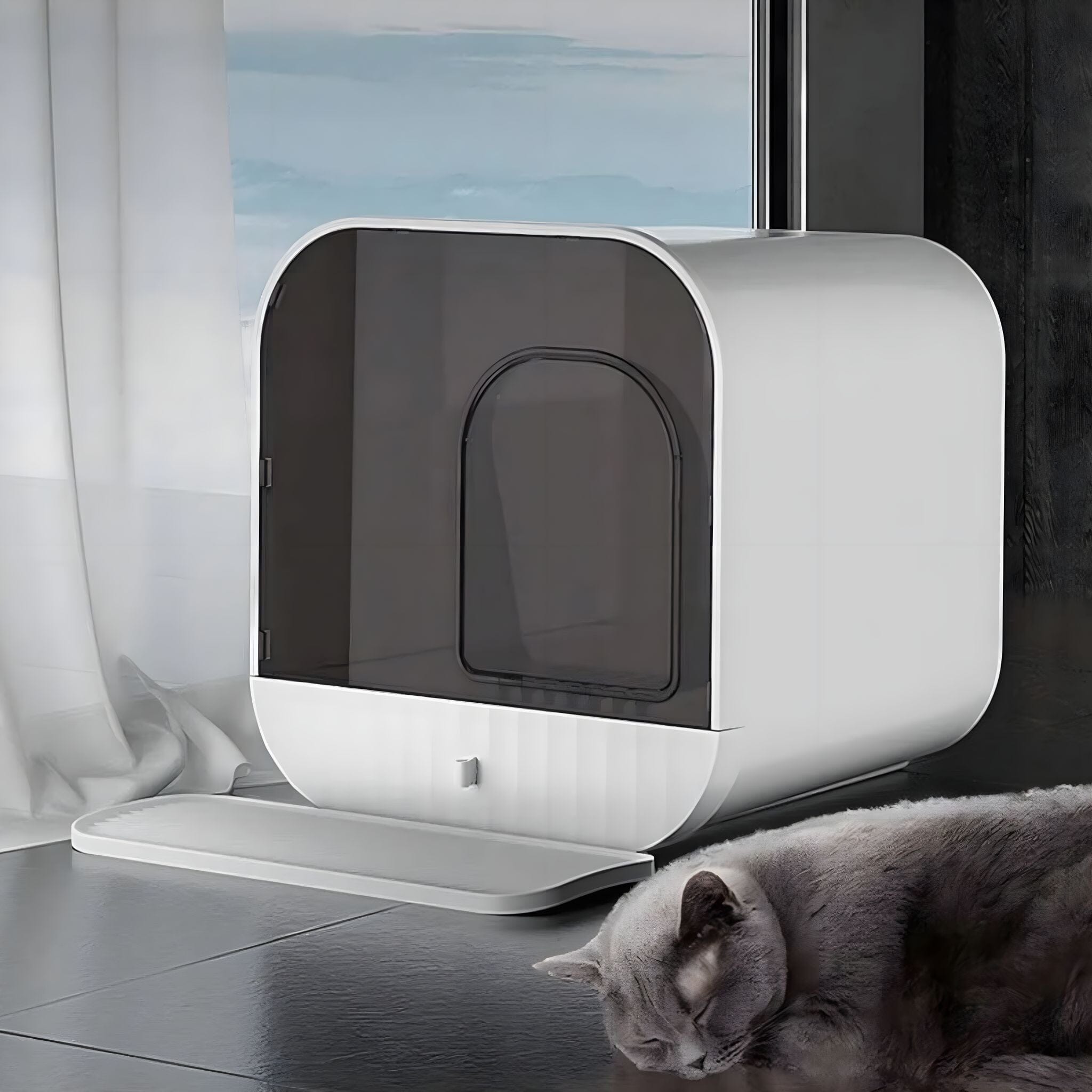 Spacious Litter Box Hideaway Litter Tray USAdrop 