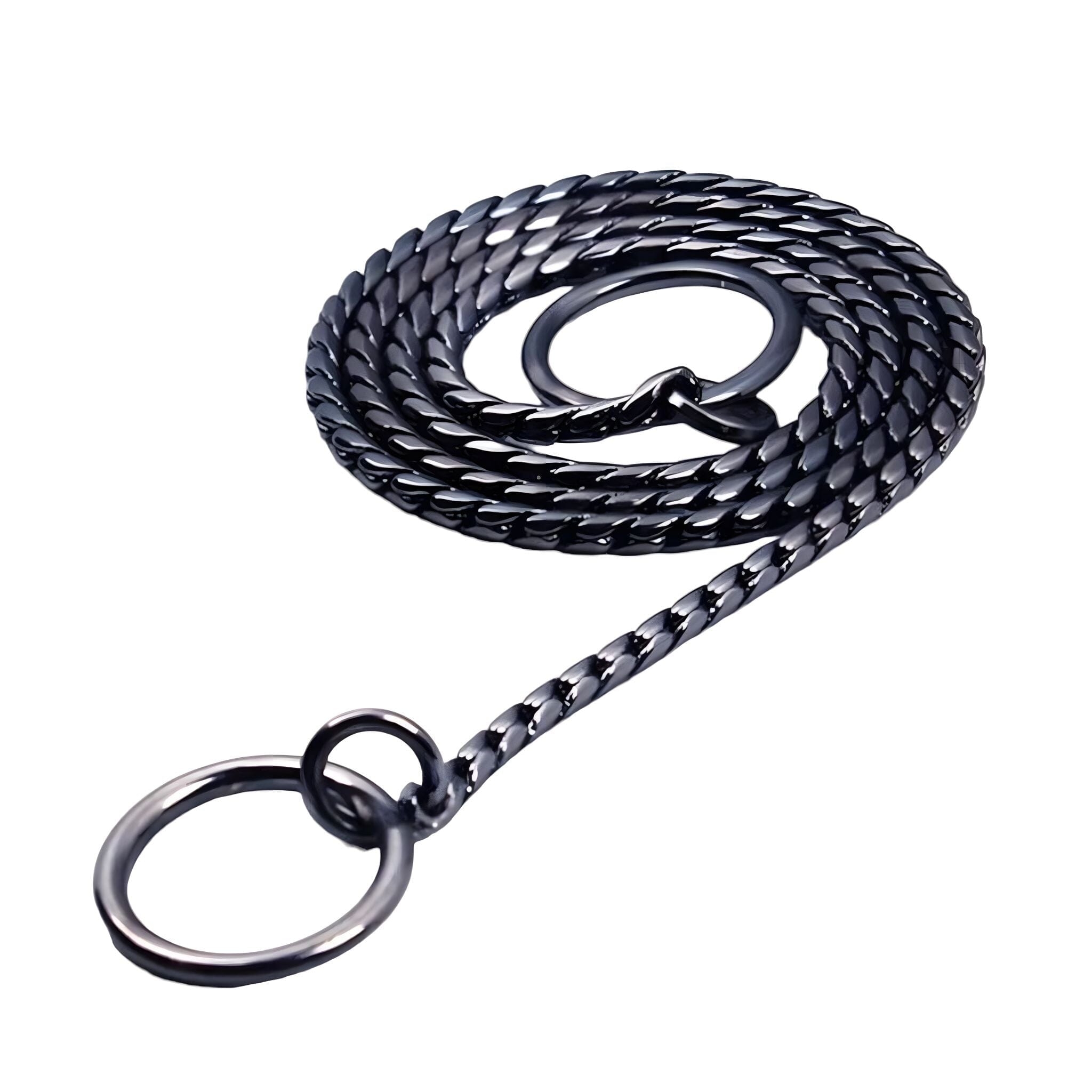 Paw-Chain Chocker Chain Dog Collar USAdrop Black 14" (35cm) 