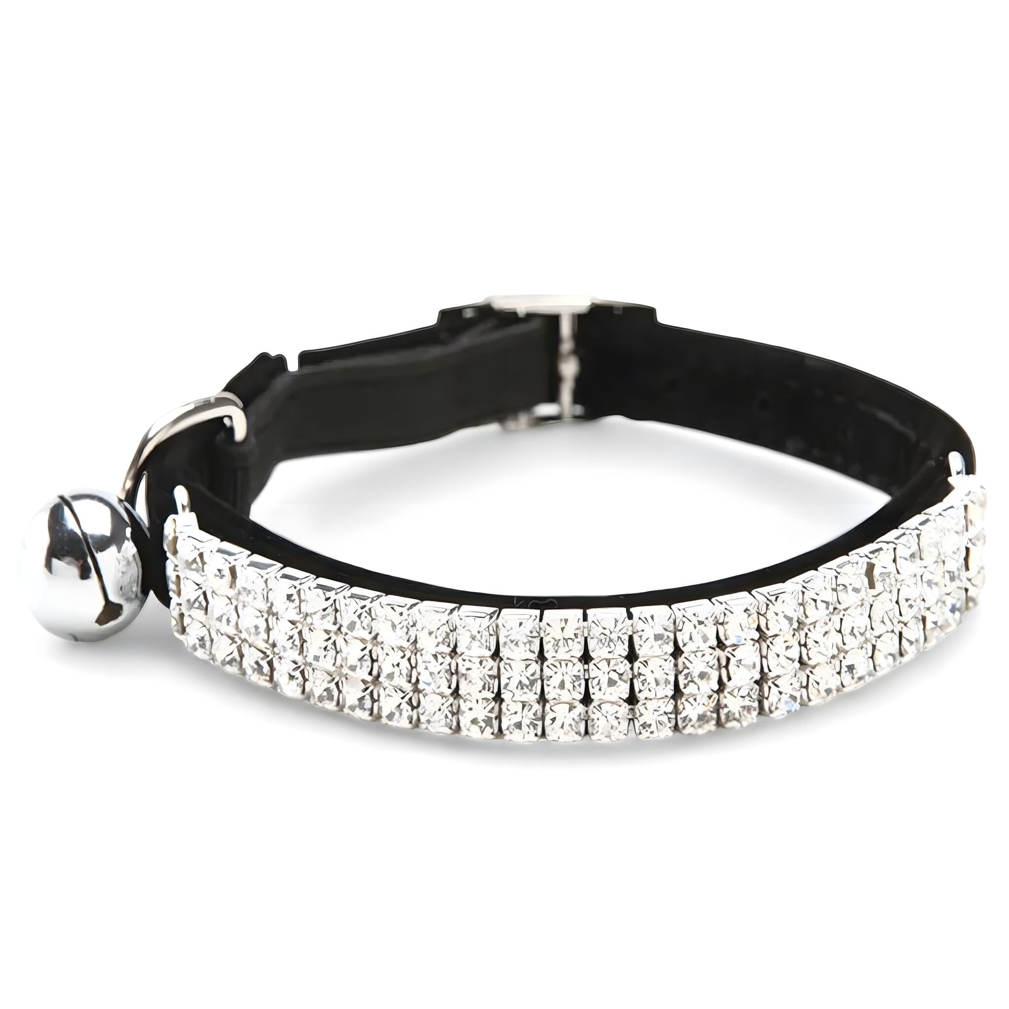 Diamond Velvet Pet Collar Velvet Pet Collar USAdrop Black 