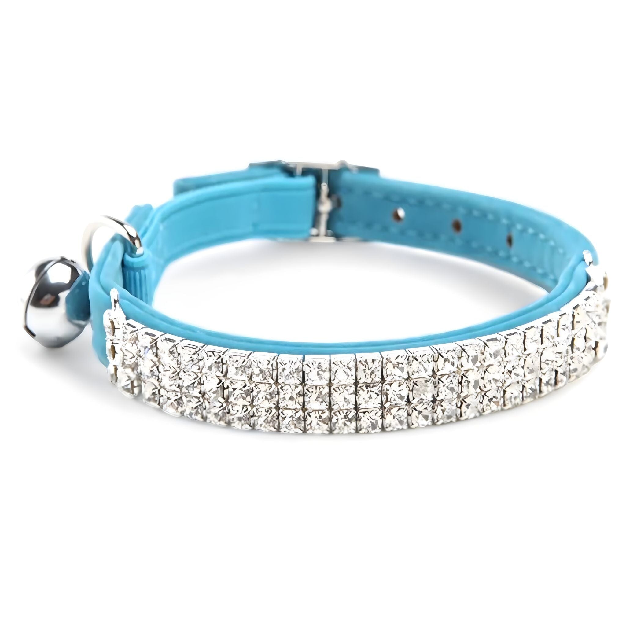 Diamond Velvet Pet Collar Velvet Pet Collar USAdrop Blue 