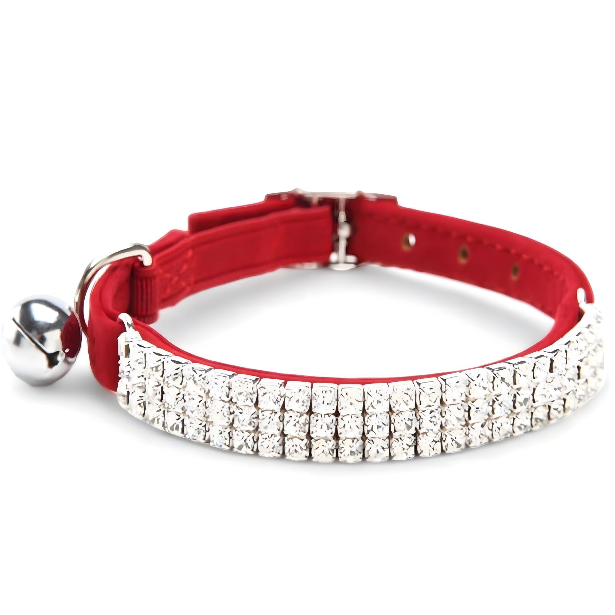 Diamond Velvet Pet Collar Velvet Pet Collar USAdrop Red 