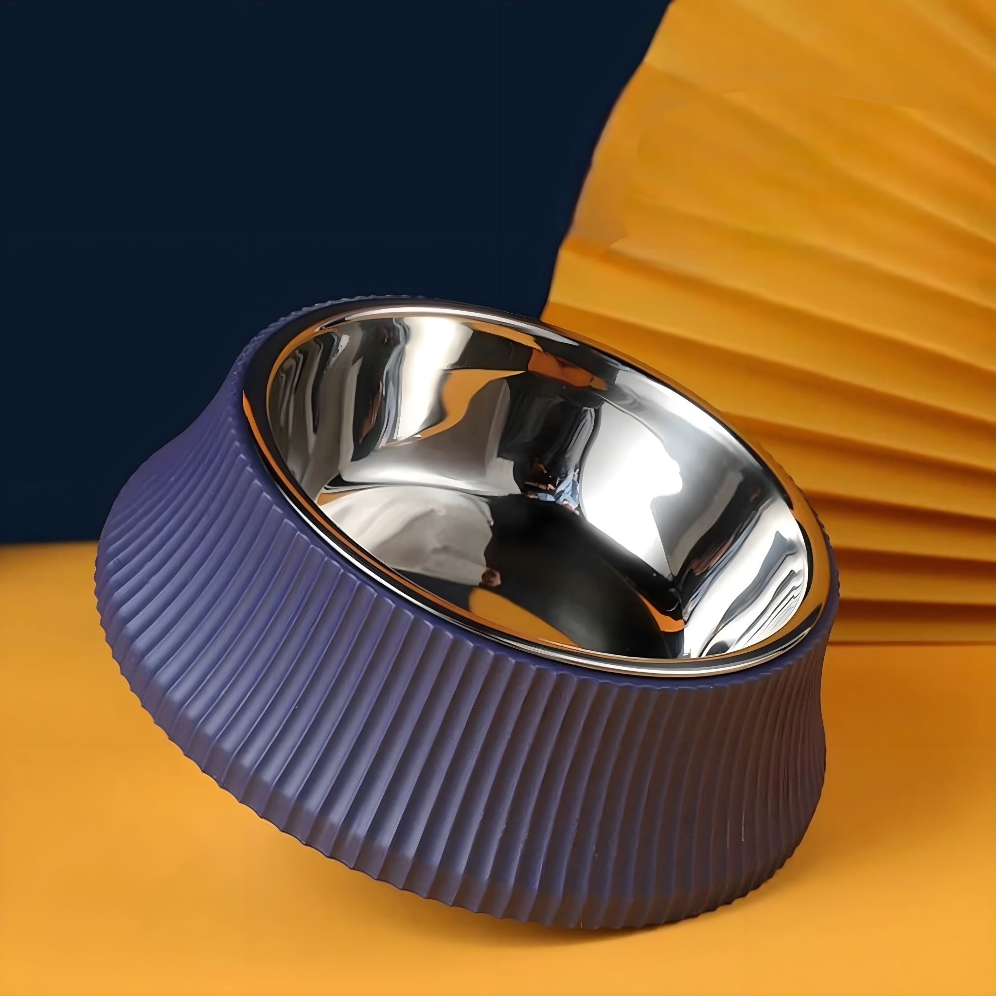 Dine 'n' Shine Bowl bowl Luxe Pet Store Round Blue 