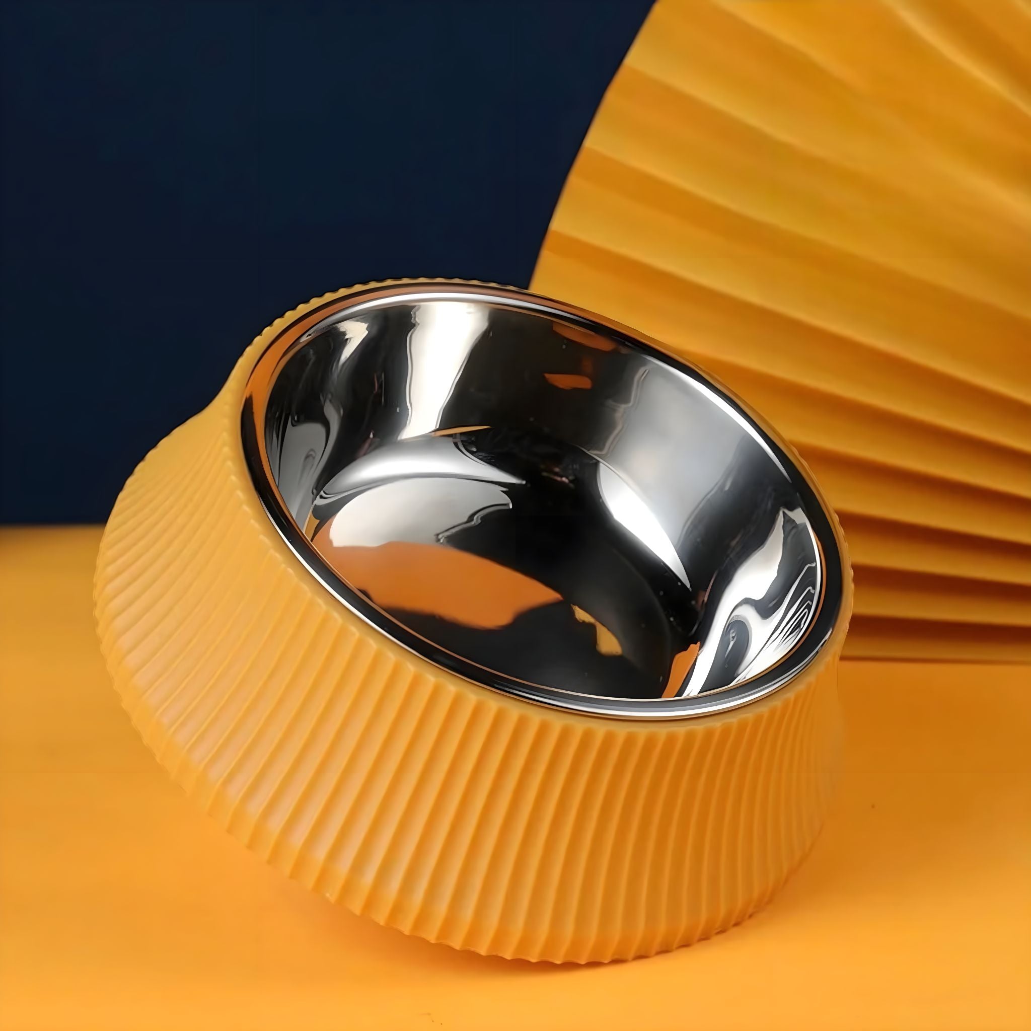 Dine 'n' Shine Bowl bowl Luxe Pet Store Round Yellow 