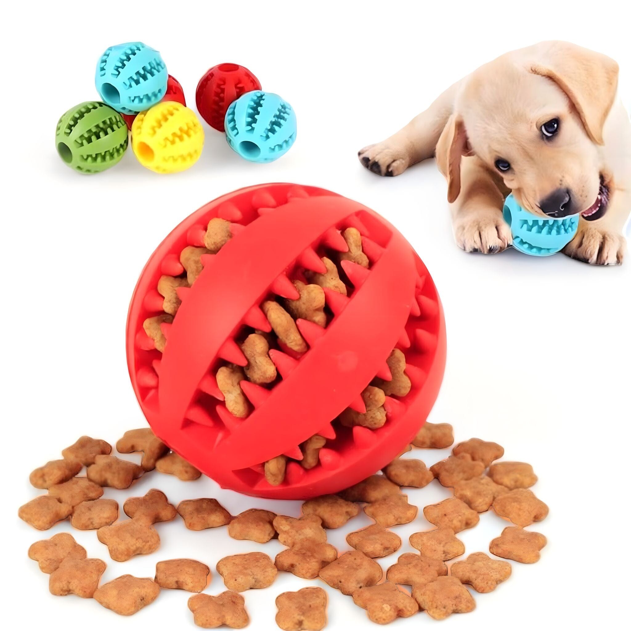 Rubber Chew Ball Dog Toy USAdrop 