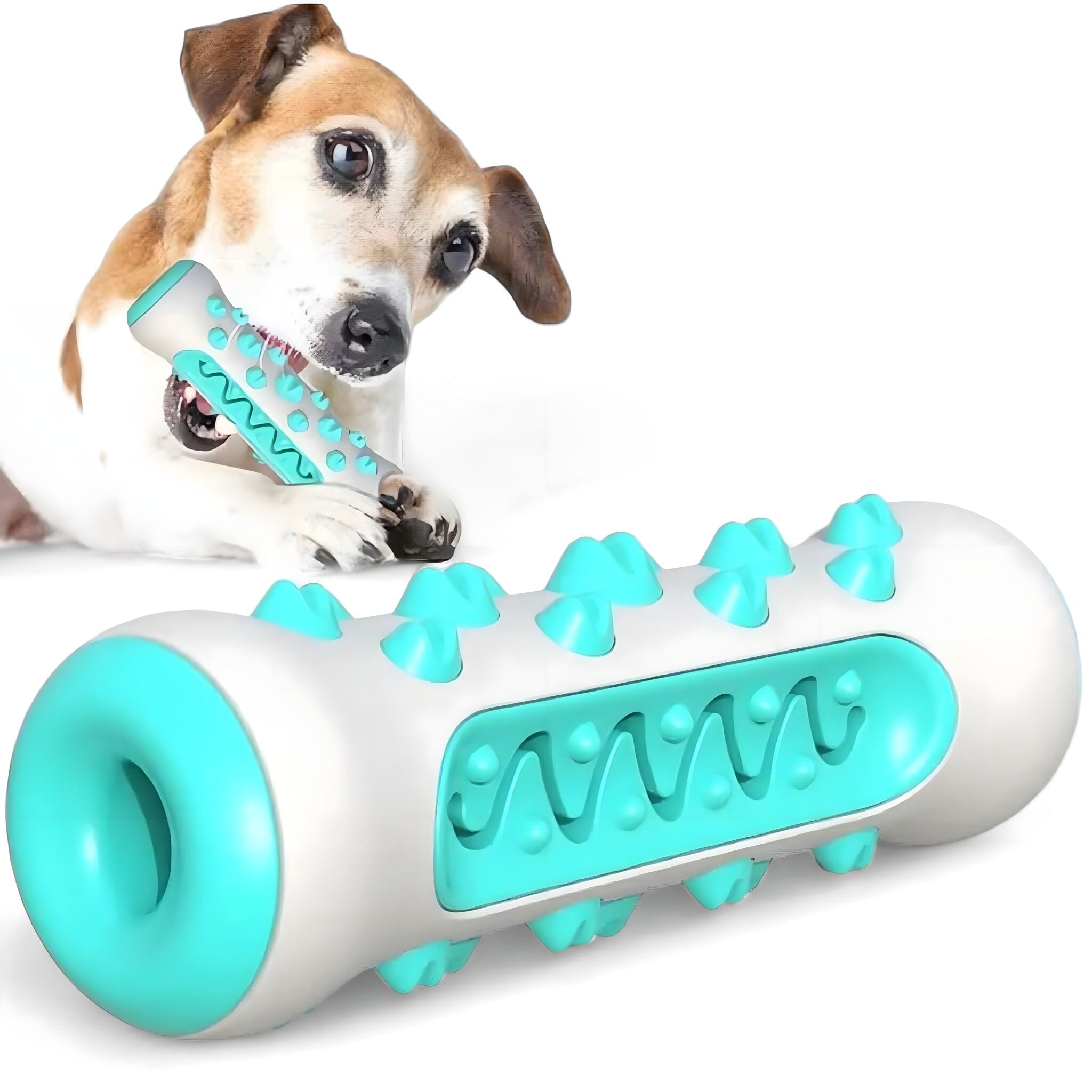 Puppy Chews & Smiles Dog Toy USAdrop Aqua + White 