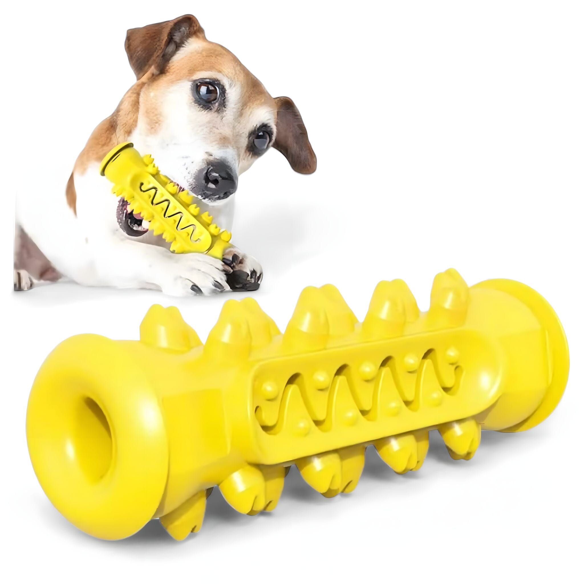 Puppy Chews & Smiles Dog Toy USAdrop Yellow 