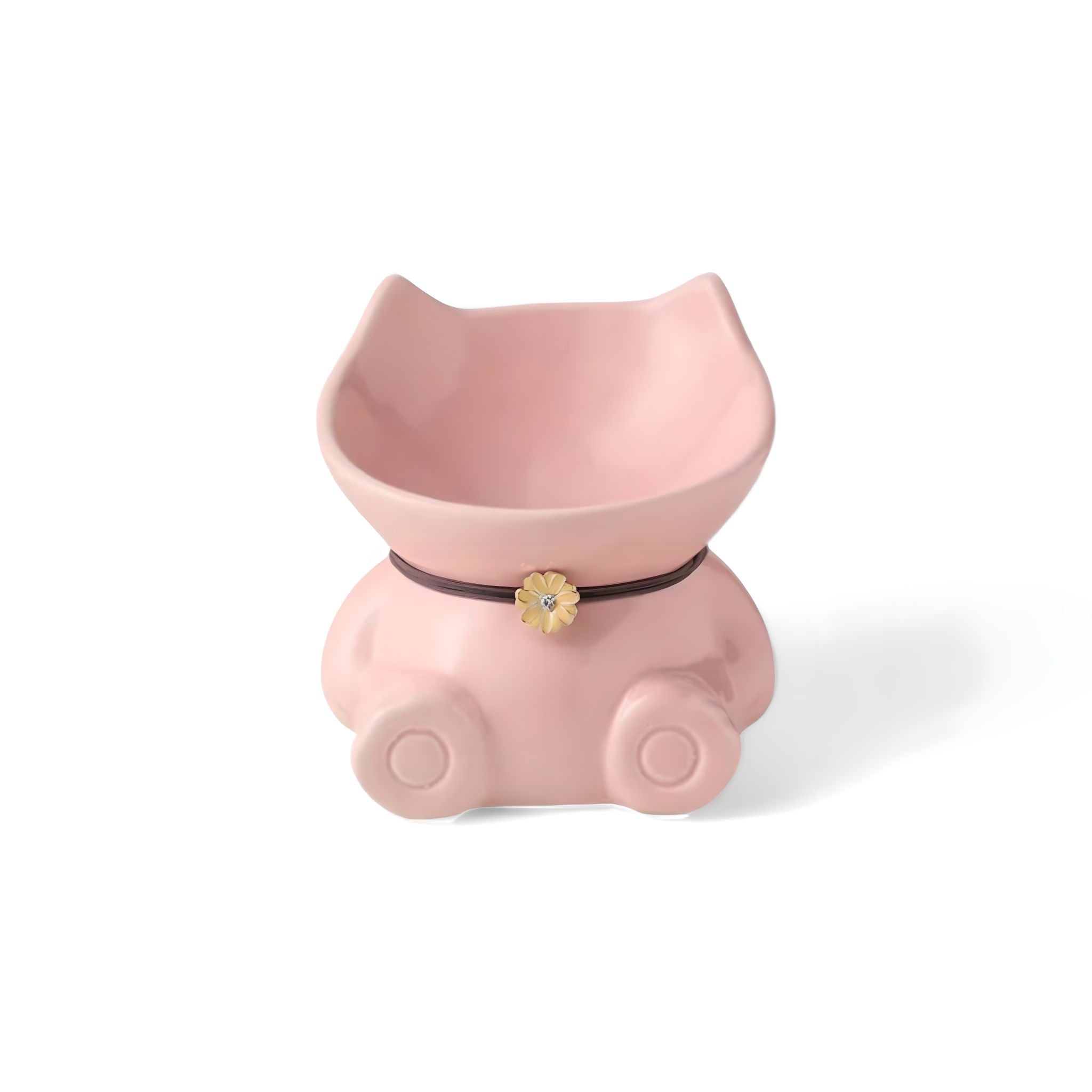 Cat Ceramic Bowl cat bowl Luxe Pet Store Pink S 