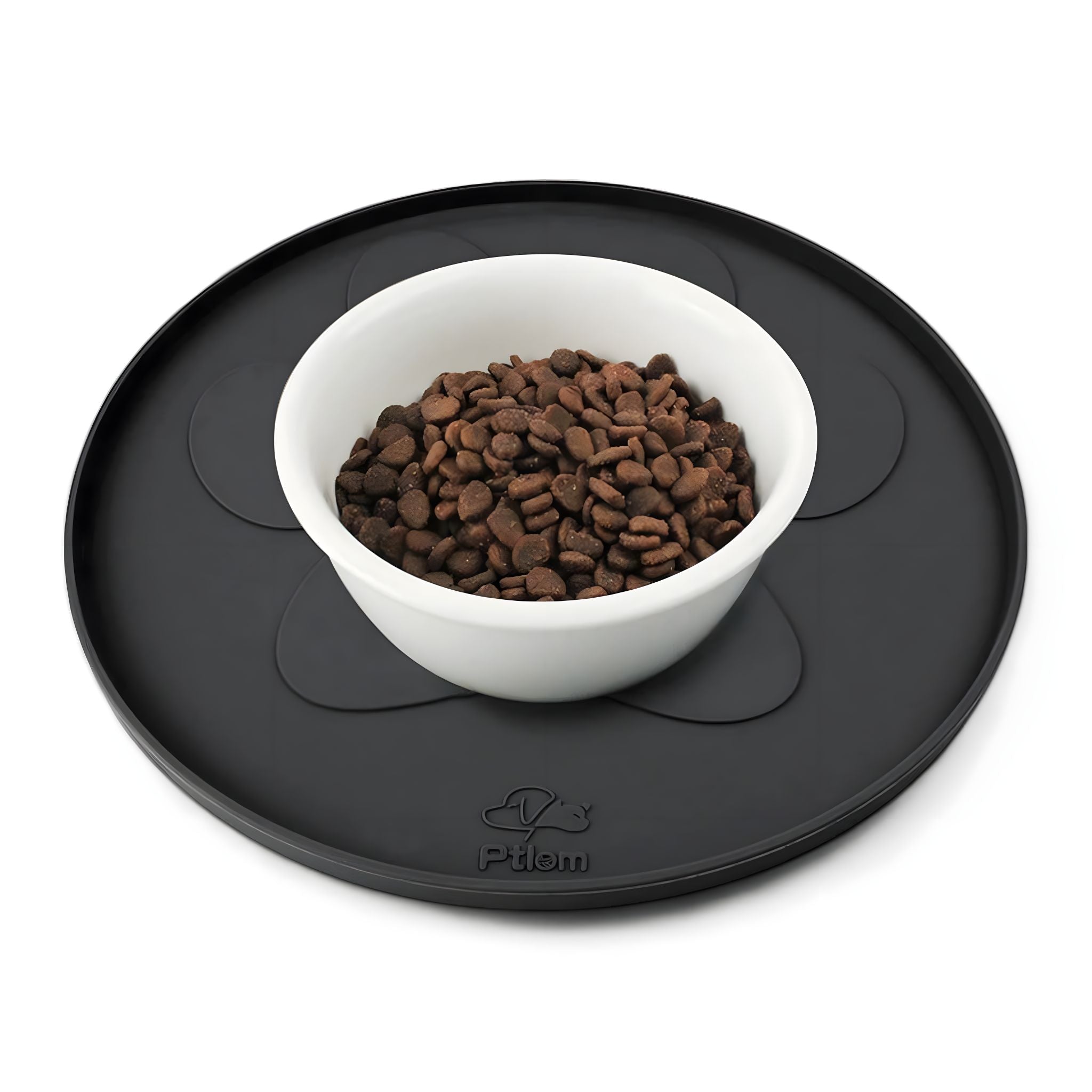 Easy Feed Silicone Placemat cat bowls Luxe Pet Store Black 