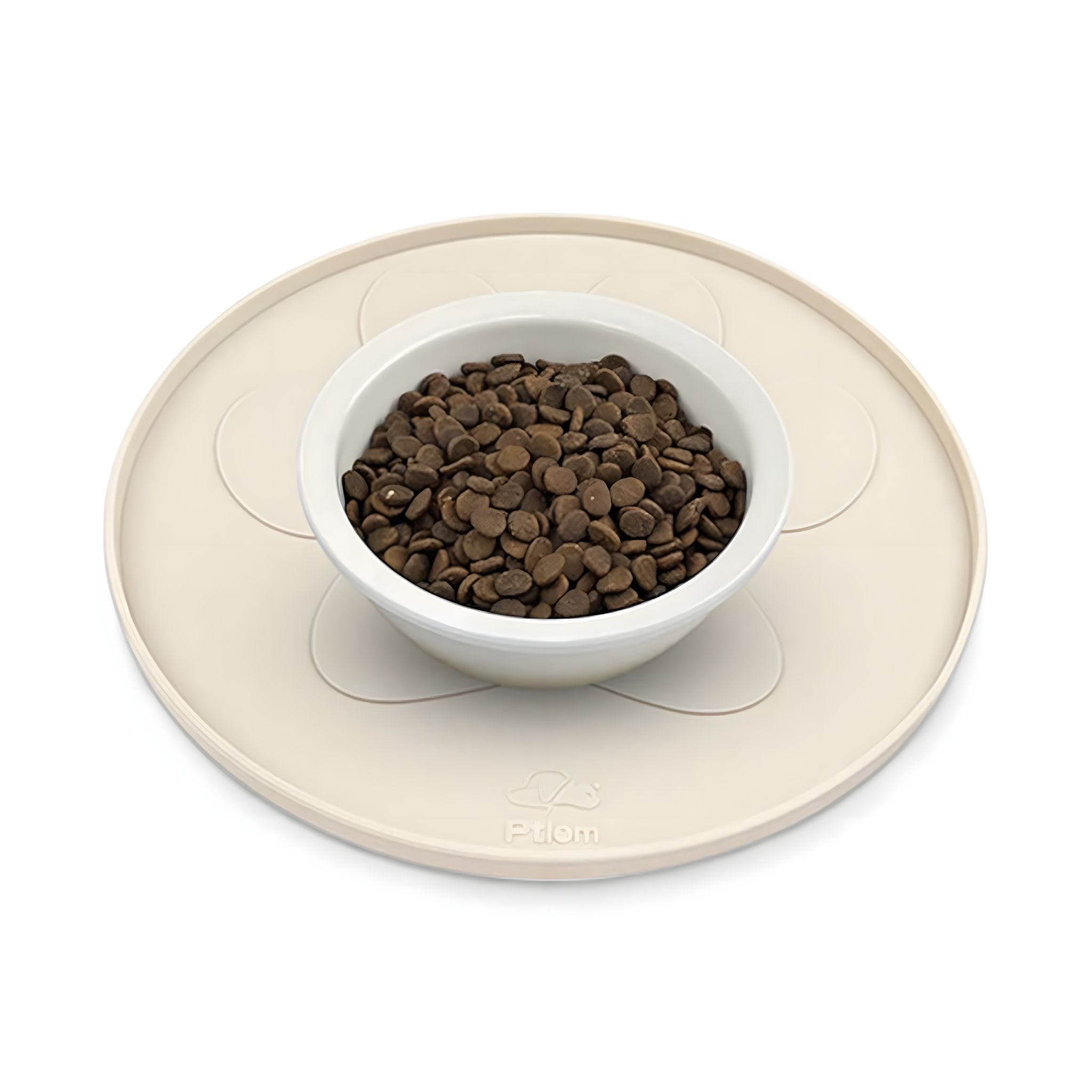 Easy Feed Silicone Placemat cat bowls Luxe Pet Store Beige 