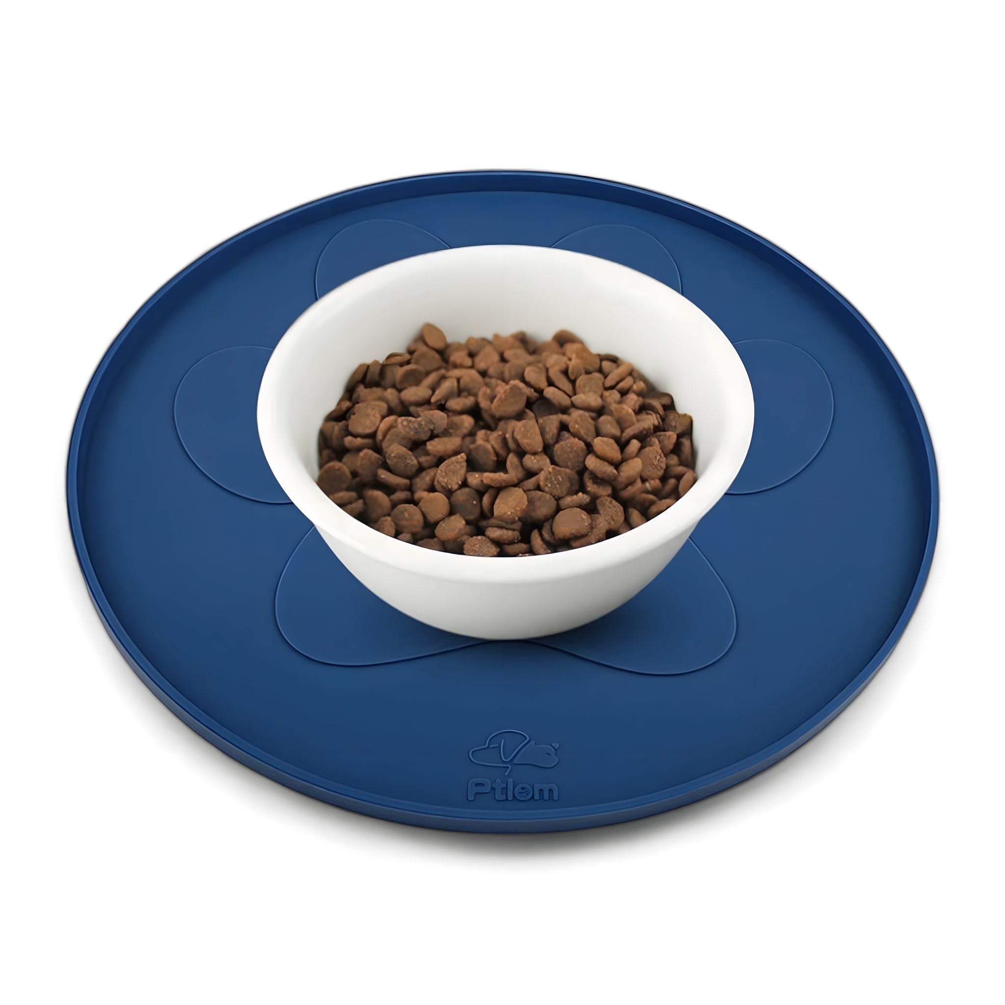 Easy Feed Silicone Placemat cat bowls Luxe Pet Store Navy Blue 