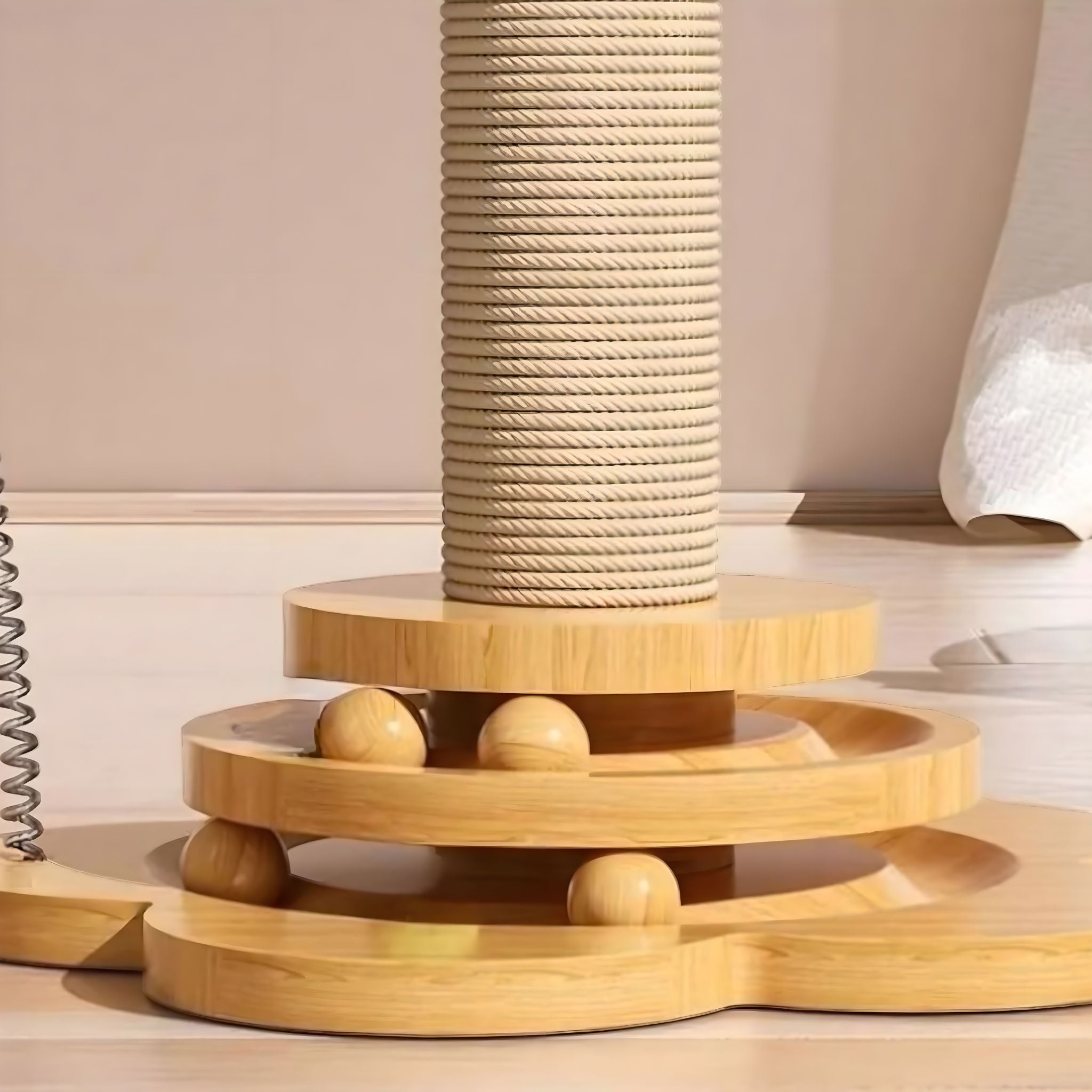 Spin and Scratch Tower Cat Toy Luxe Pet Store 