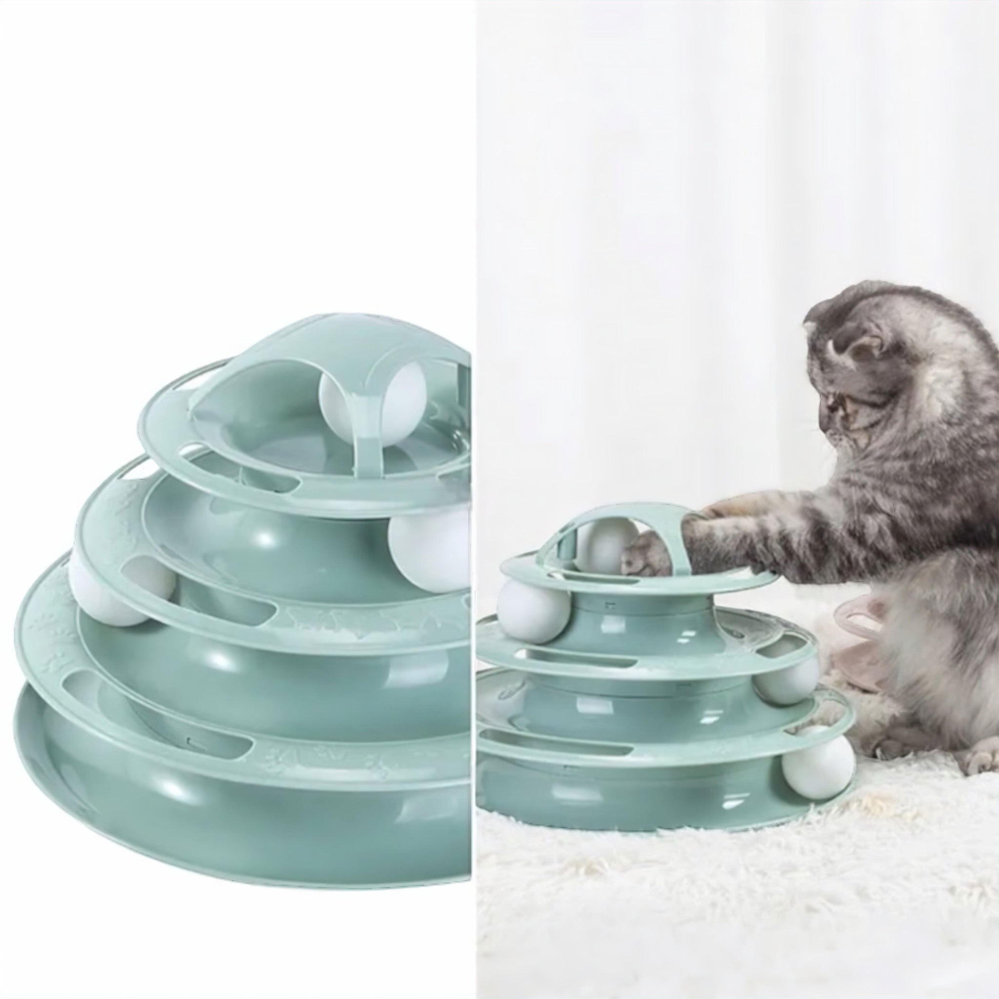 Purrfect Spiral Tower Cat Toy USAdrop 