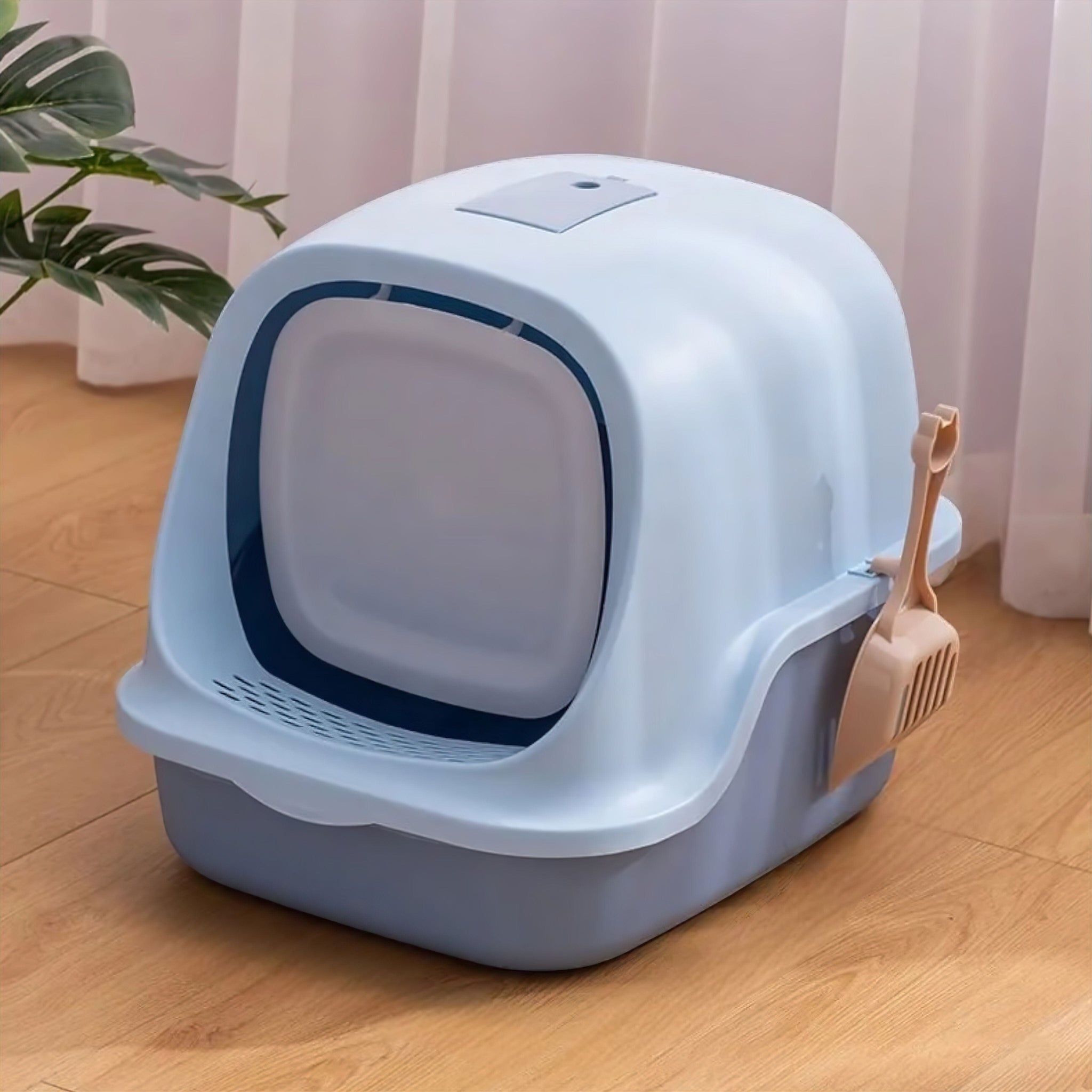 Kitty Litter Hideaway Litter Tray USAdrop Blue 