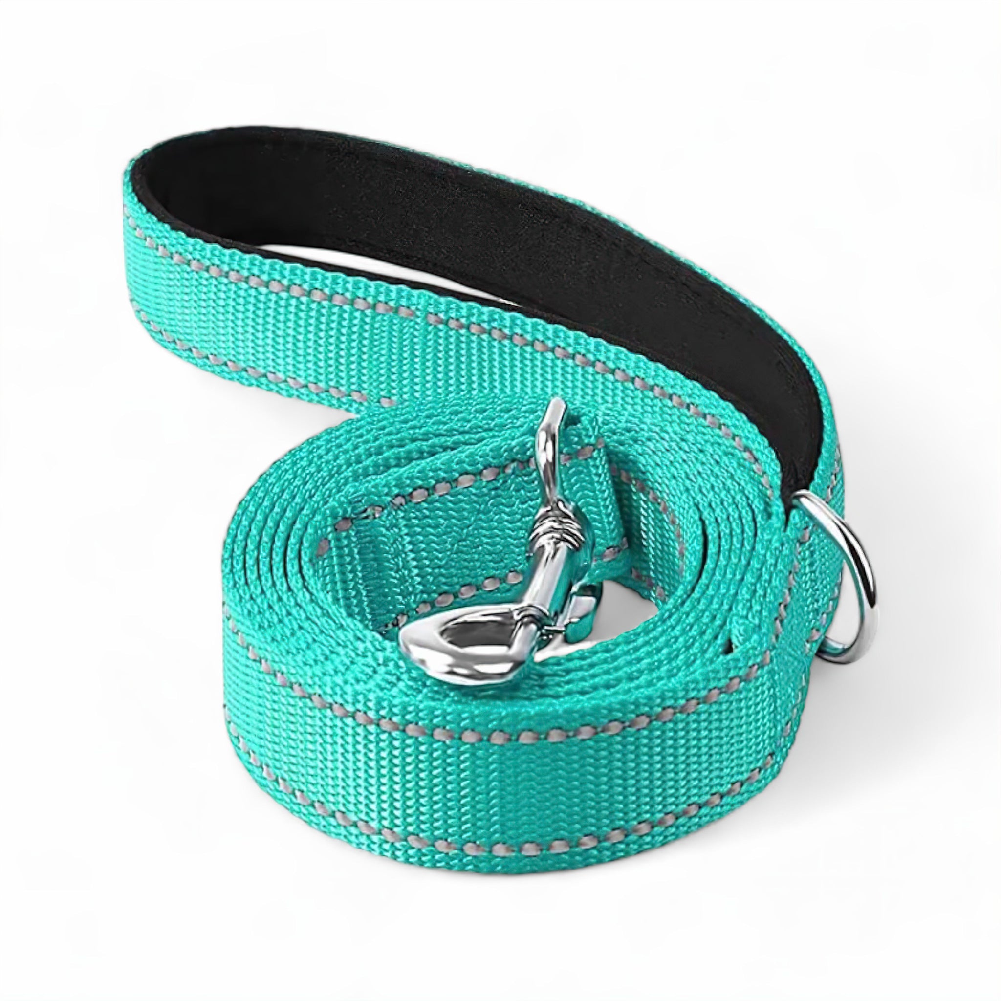 Night Glow Dog Leash leash Luxe Pet Store Cyan S 