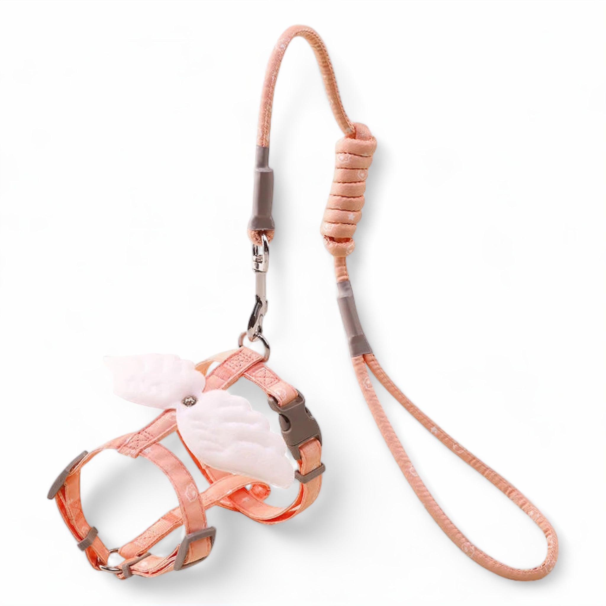 Angel Wing Pet Harness Set Cat Collar Luxe Pet Store Pink S 