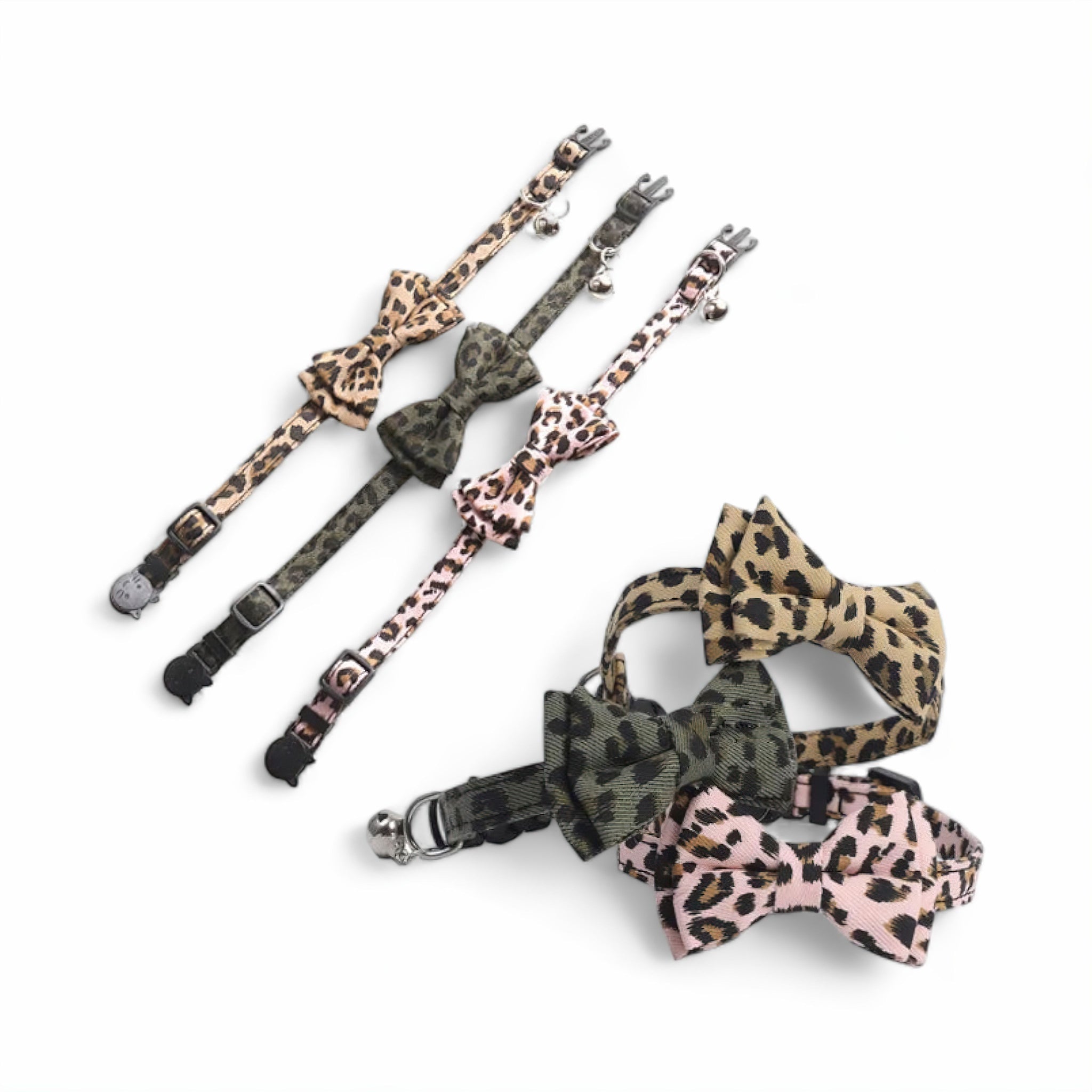 Leopard PurrBow Collar Cat Collar Luxe Pet Store 