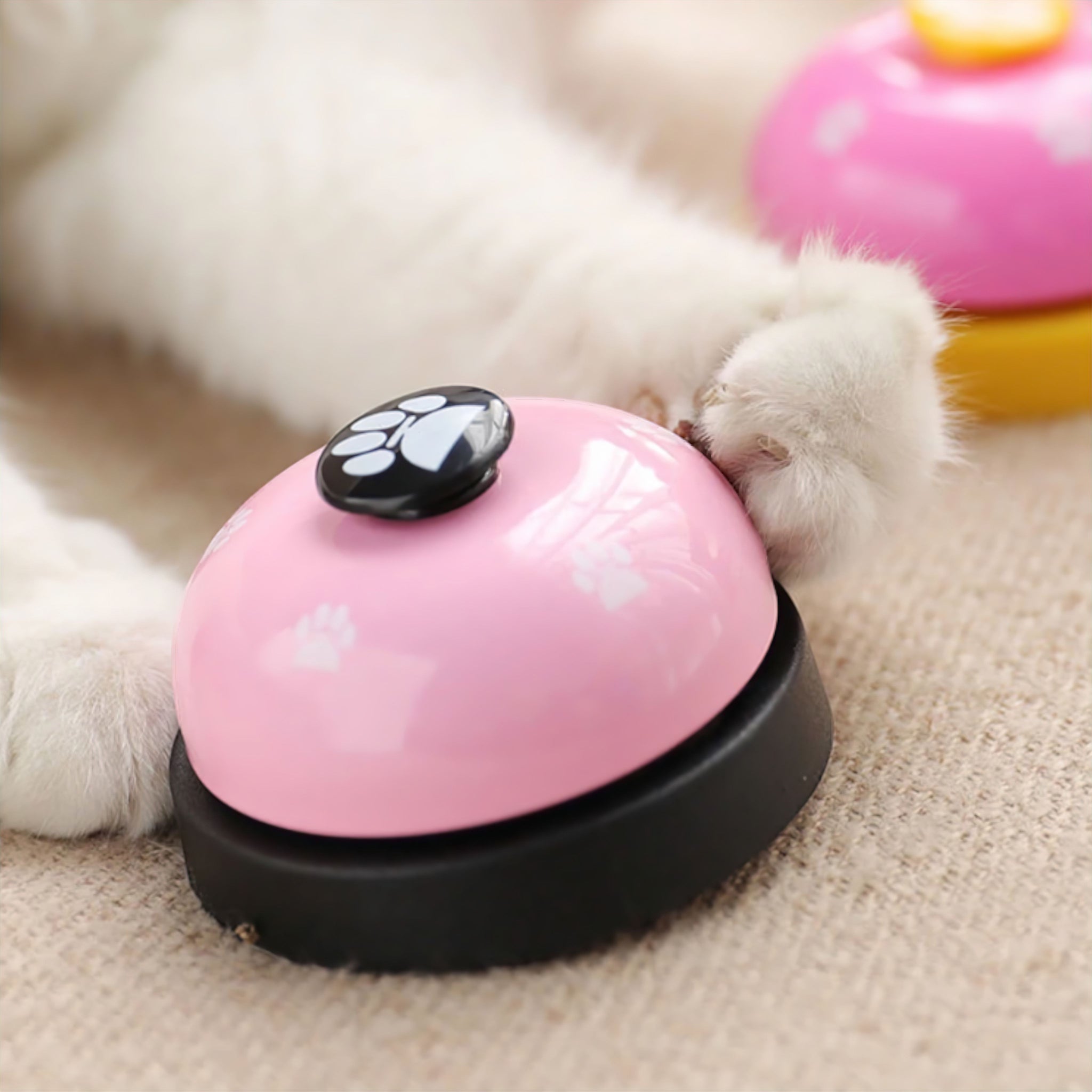 Paw Chime Bell Toy Dog Toy Luxe Pet Store Pink 